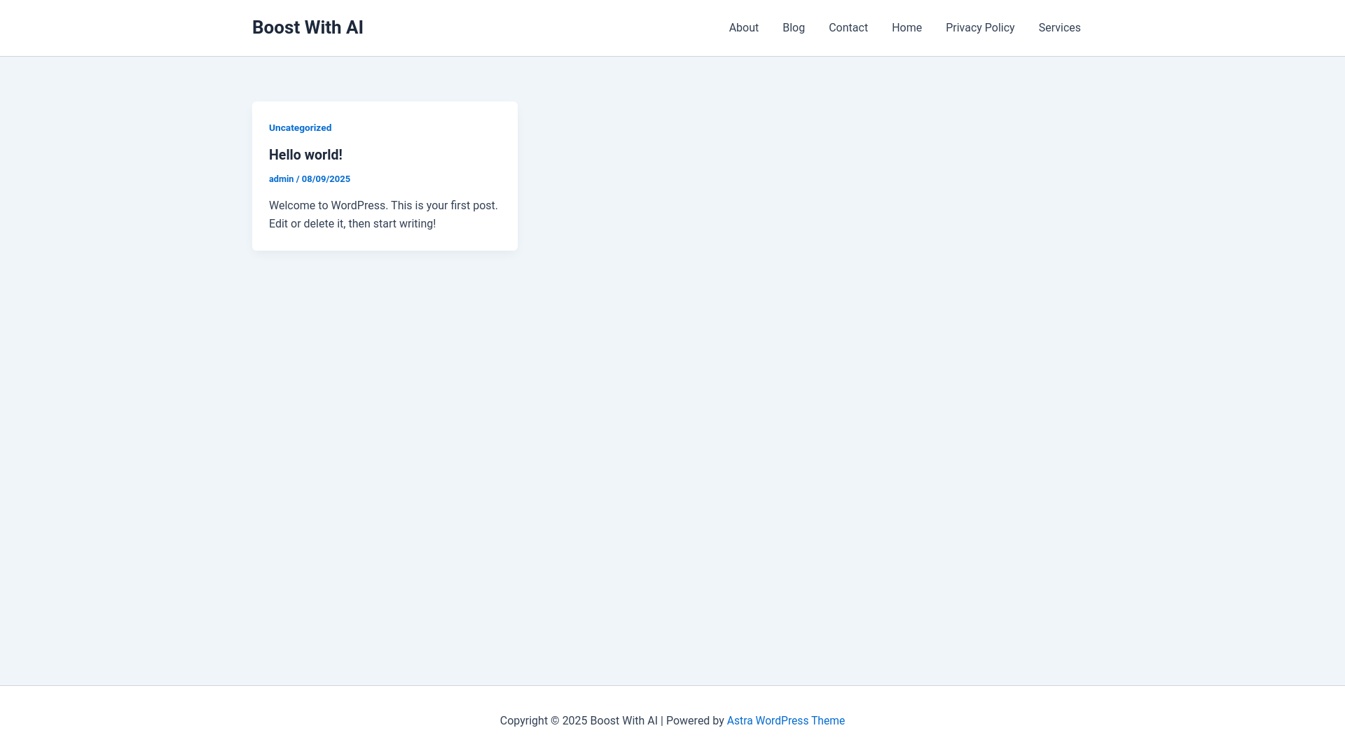 website screenshot of https://boostwithai.ca/