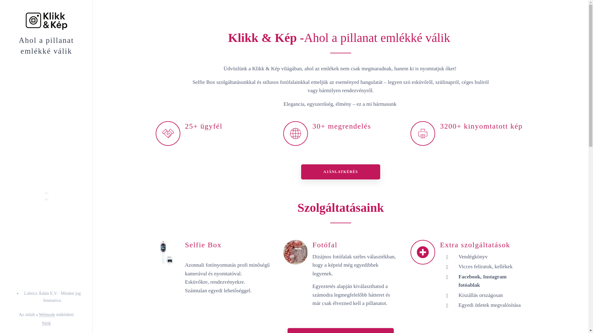 website screenshot of https://klikkeskep.hu/