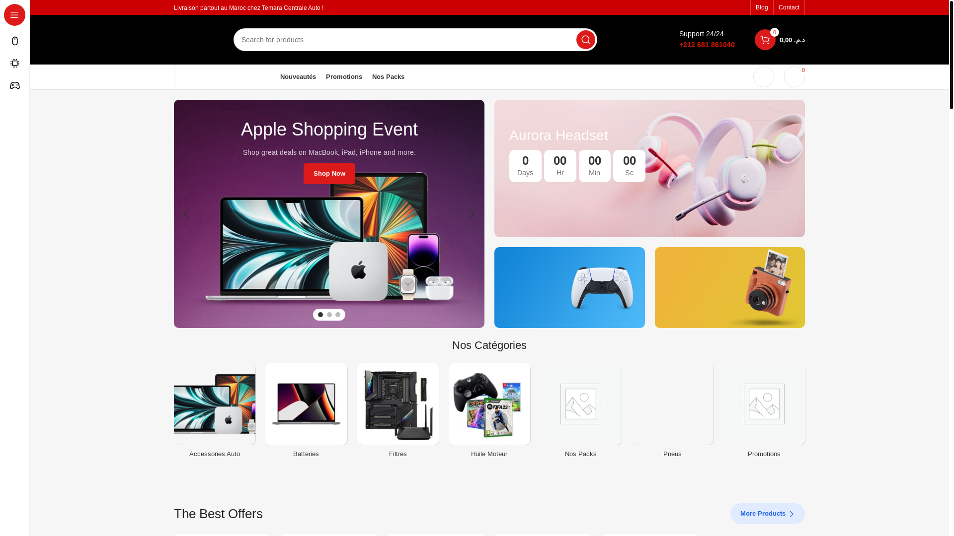 website screenshot of https://temaracentraleauto.com/