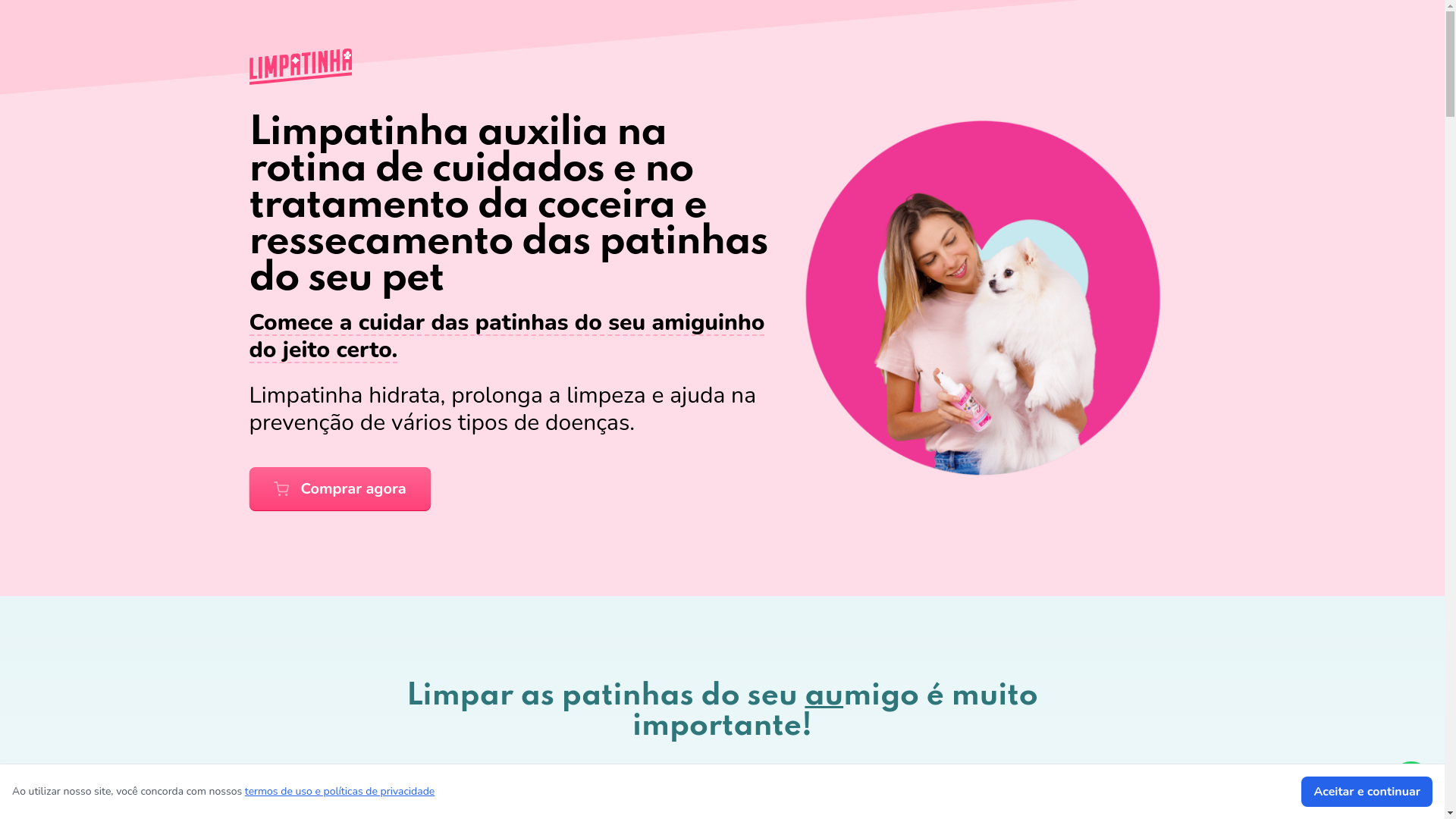 website screenshot of https://limpatinha-eibeleza.pages.dev/