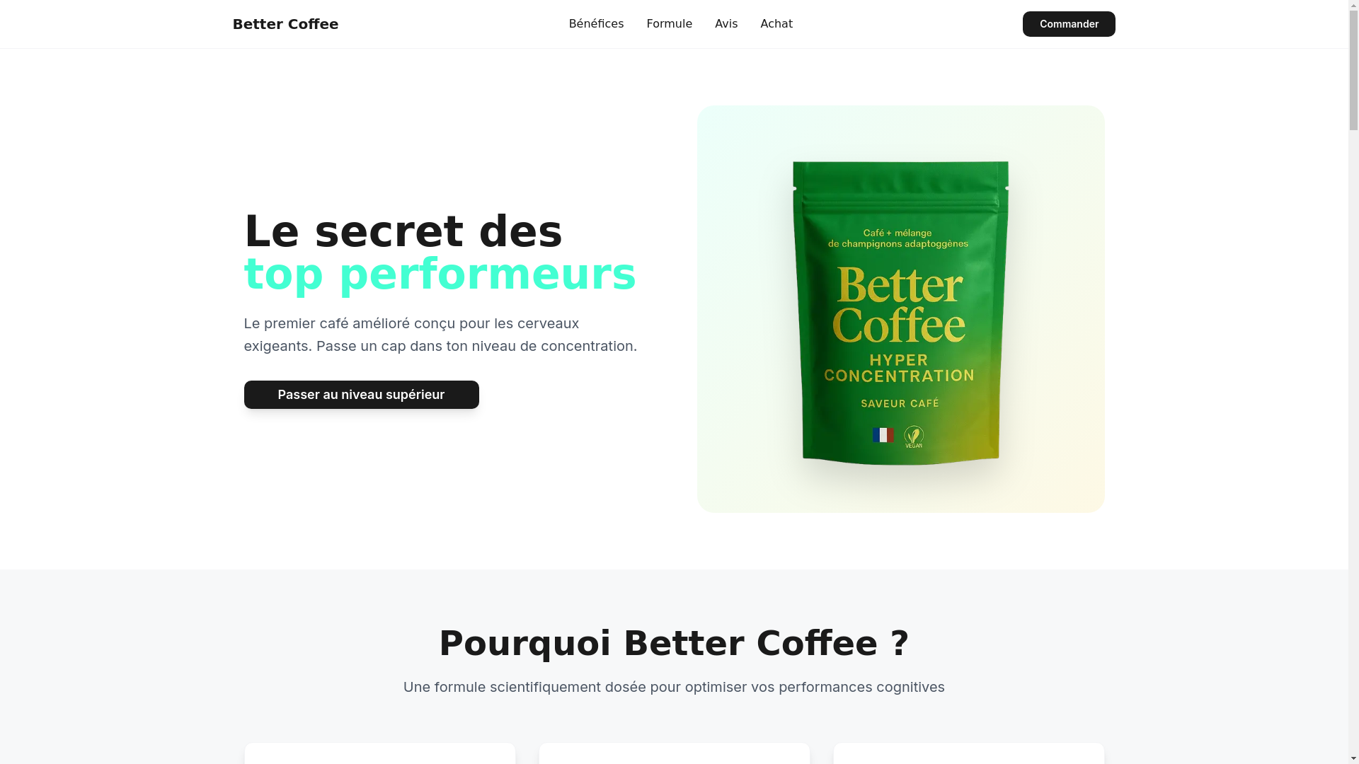 website screenshot of https://better-coffee.fr/