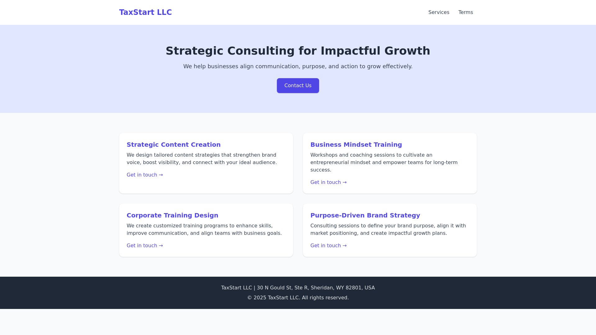 website screenshot of https://llctaxstart.pages.dev/