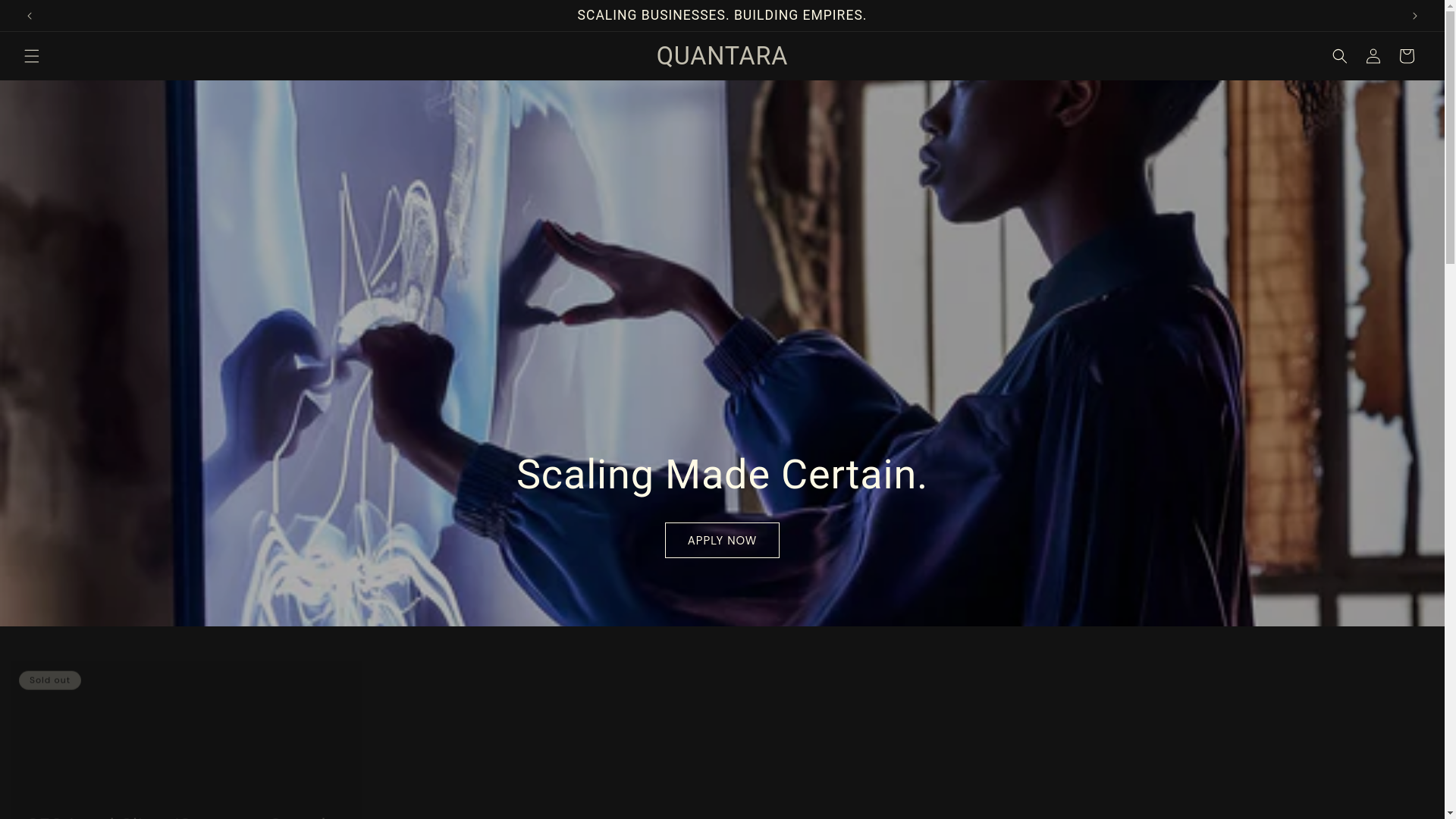 website screenshot of https://quantaragrowthops.info/