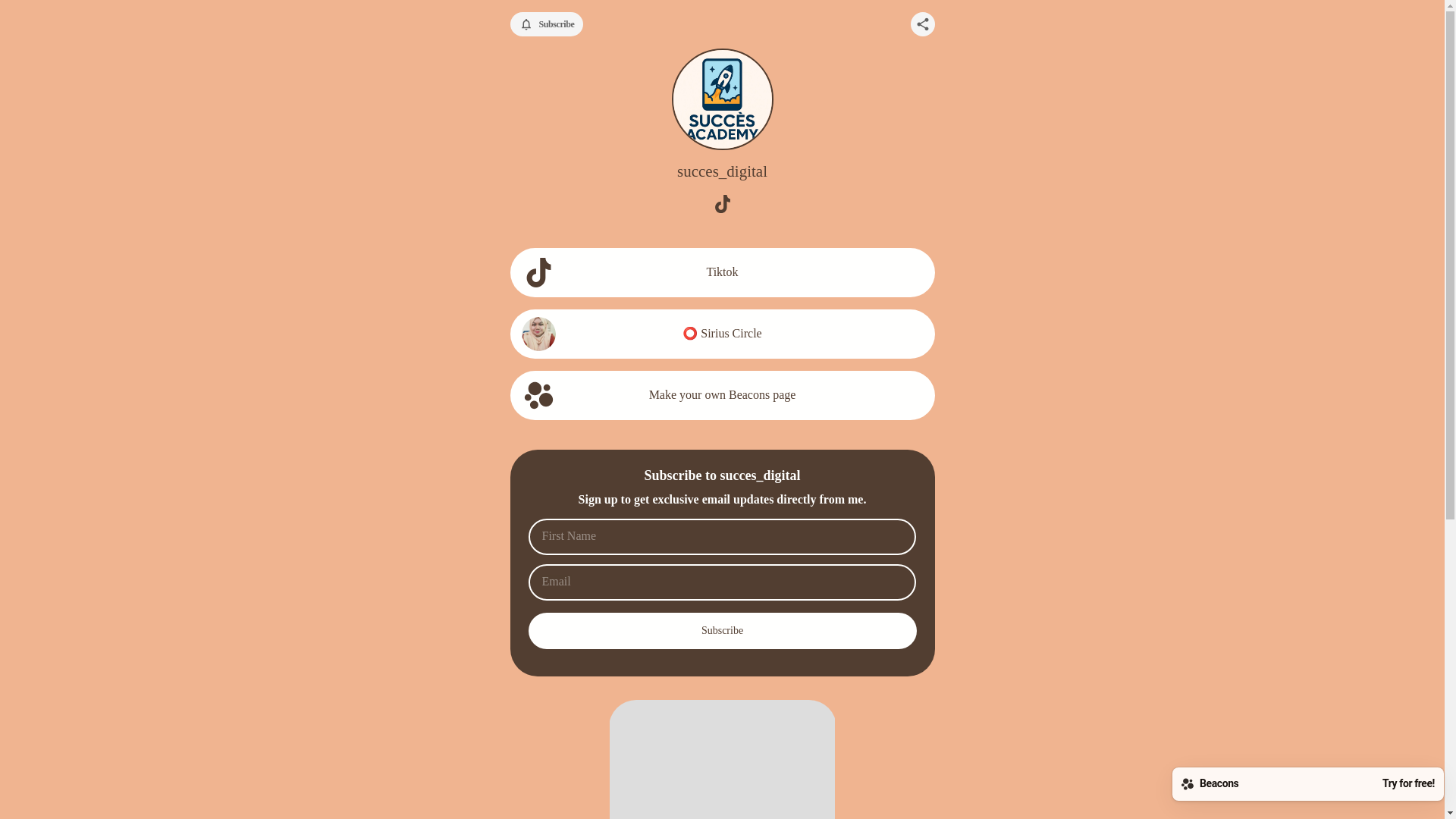 website screenshot of https://succesdigital.store/