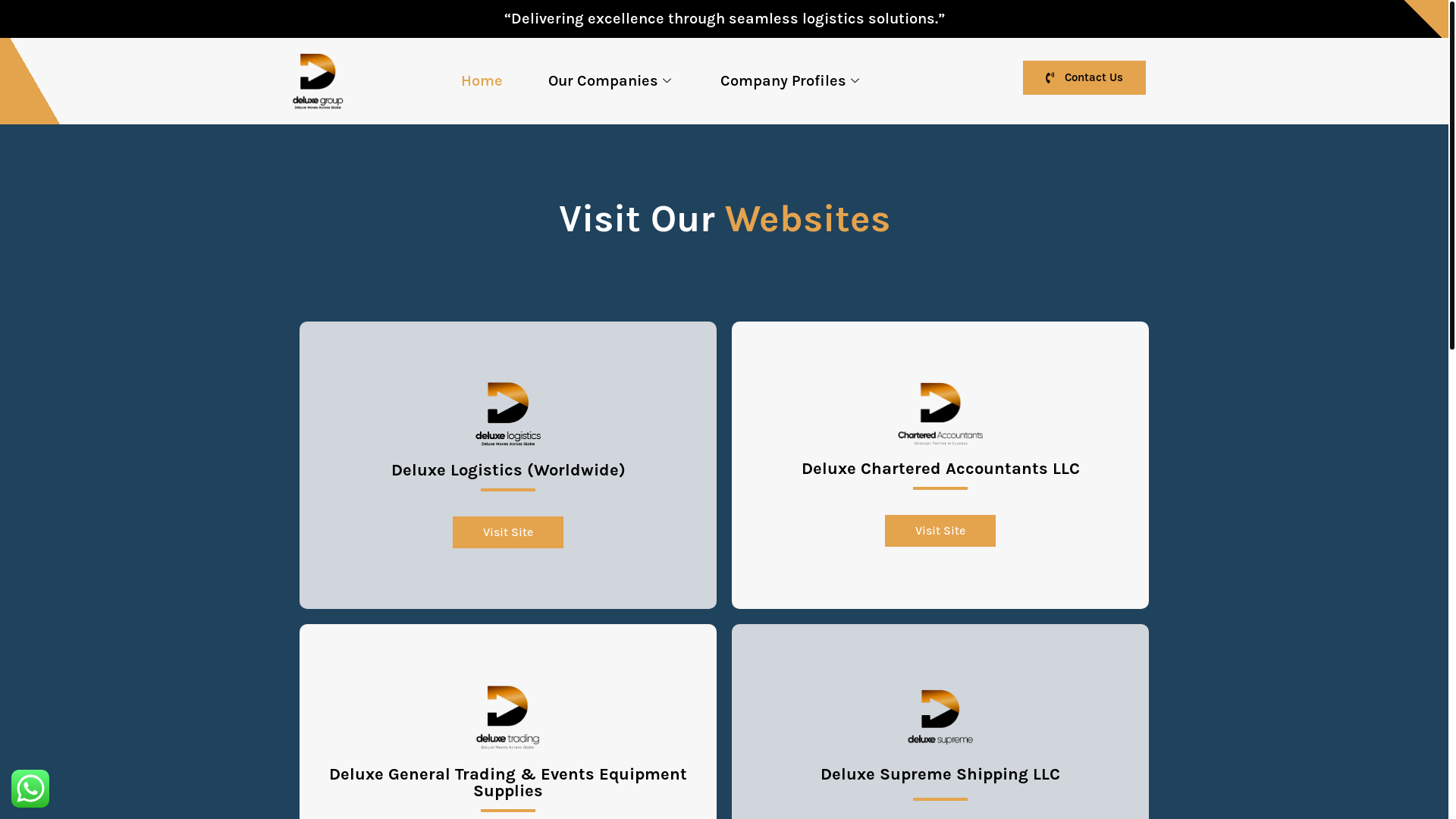 website screenshot of https://deluxegroup.me/