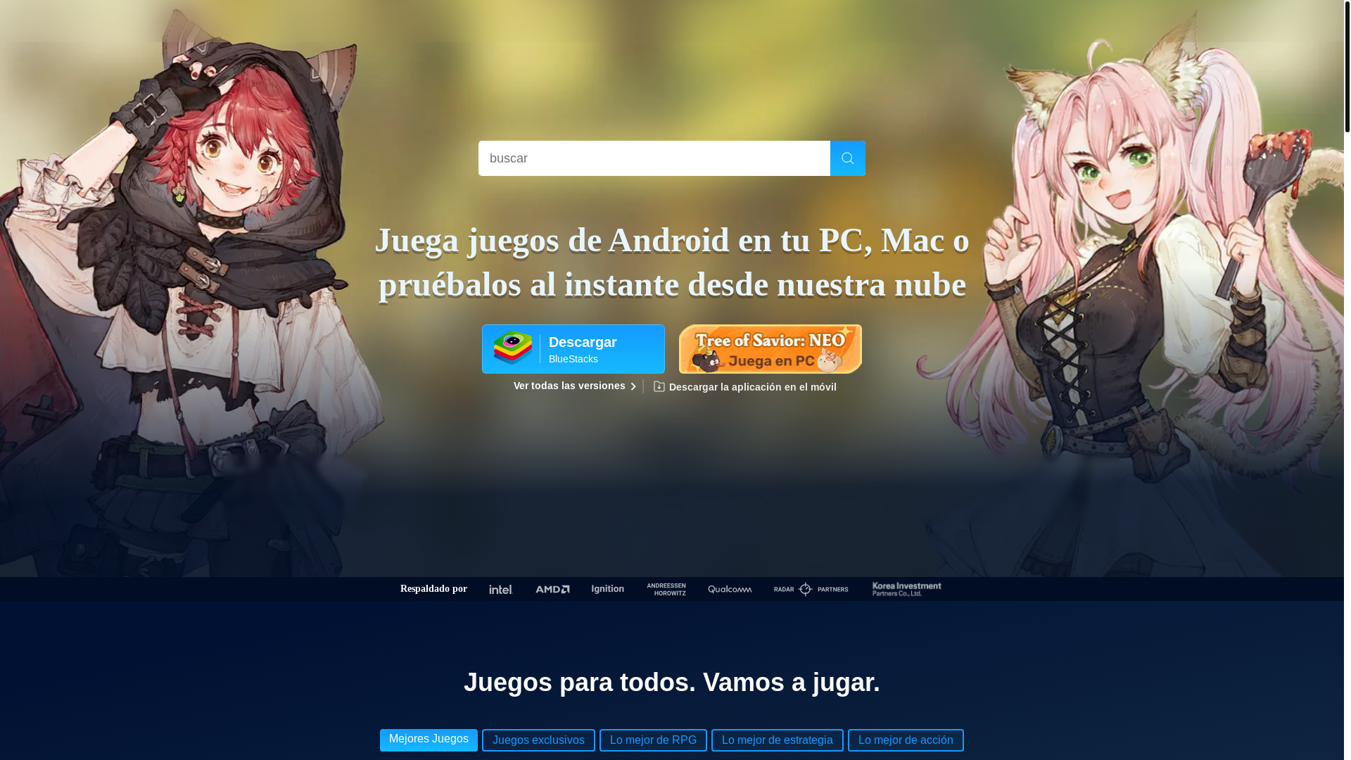 website screenshot of https://www.bluestacks.com/