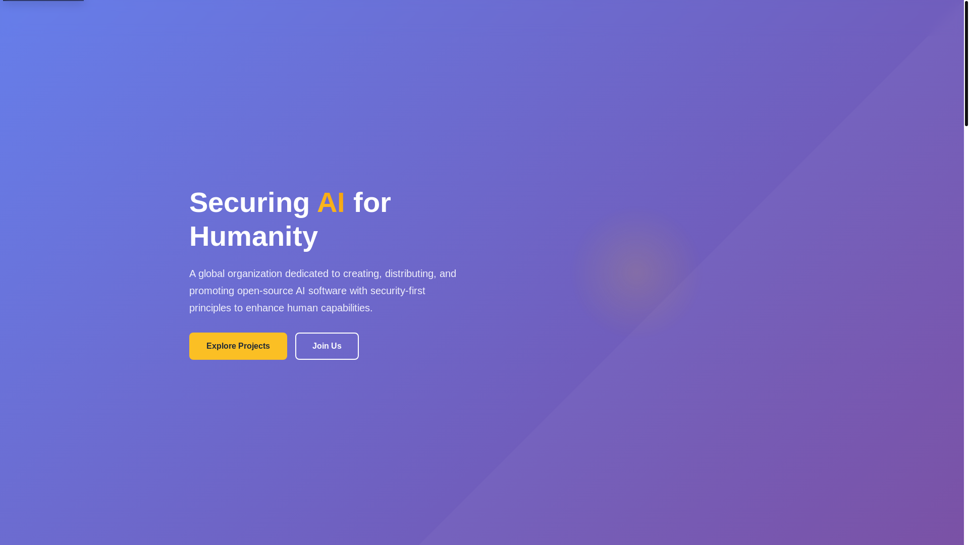 website screenshot of https://opensecureai.org/