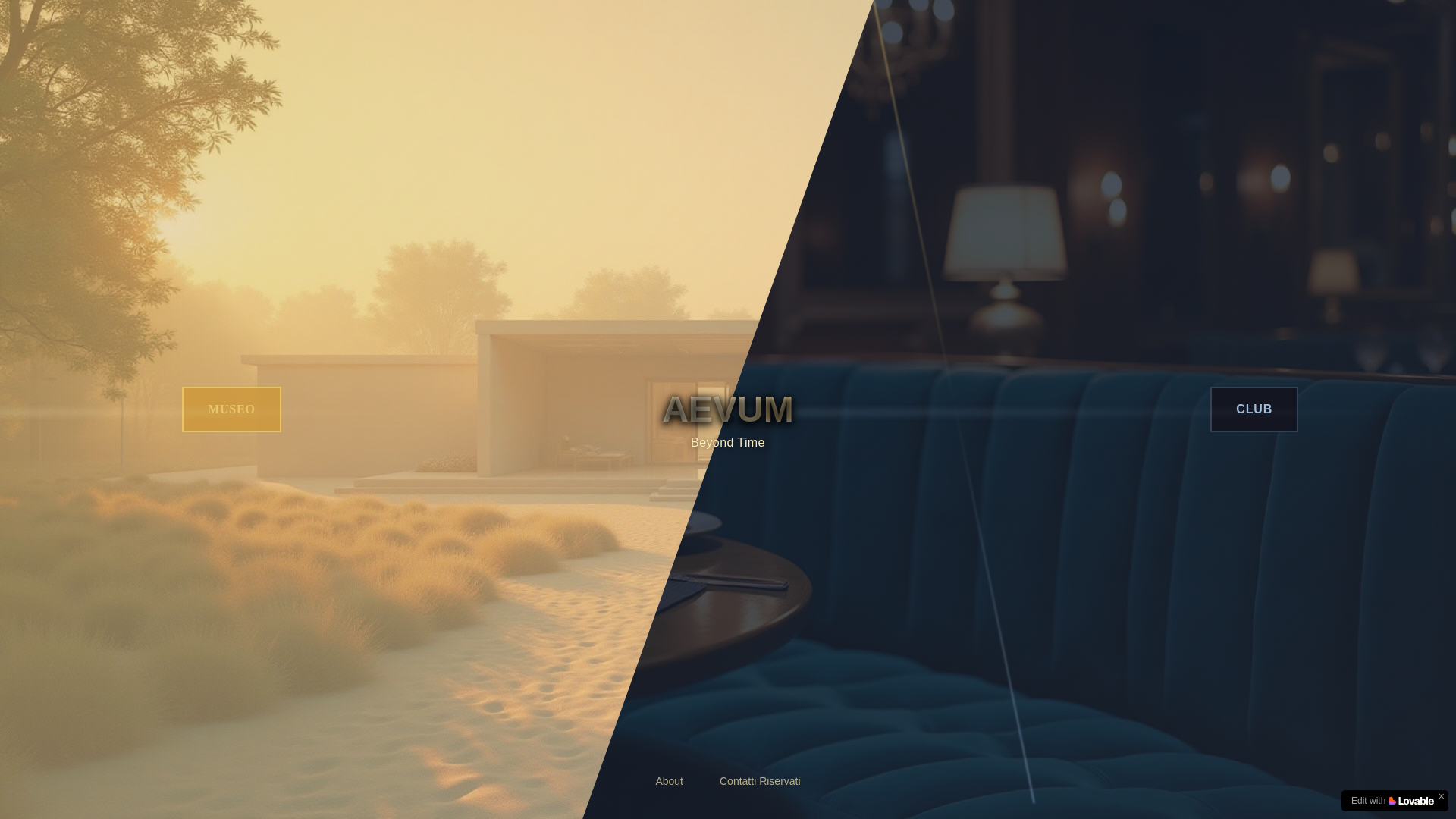 website screenshot of https://theaevum.it/