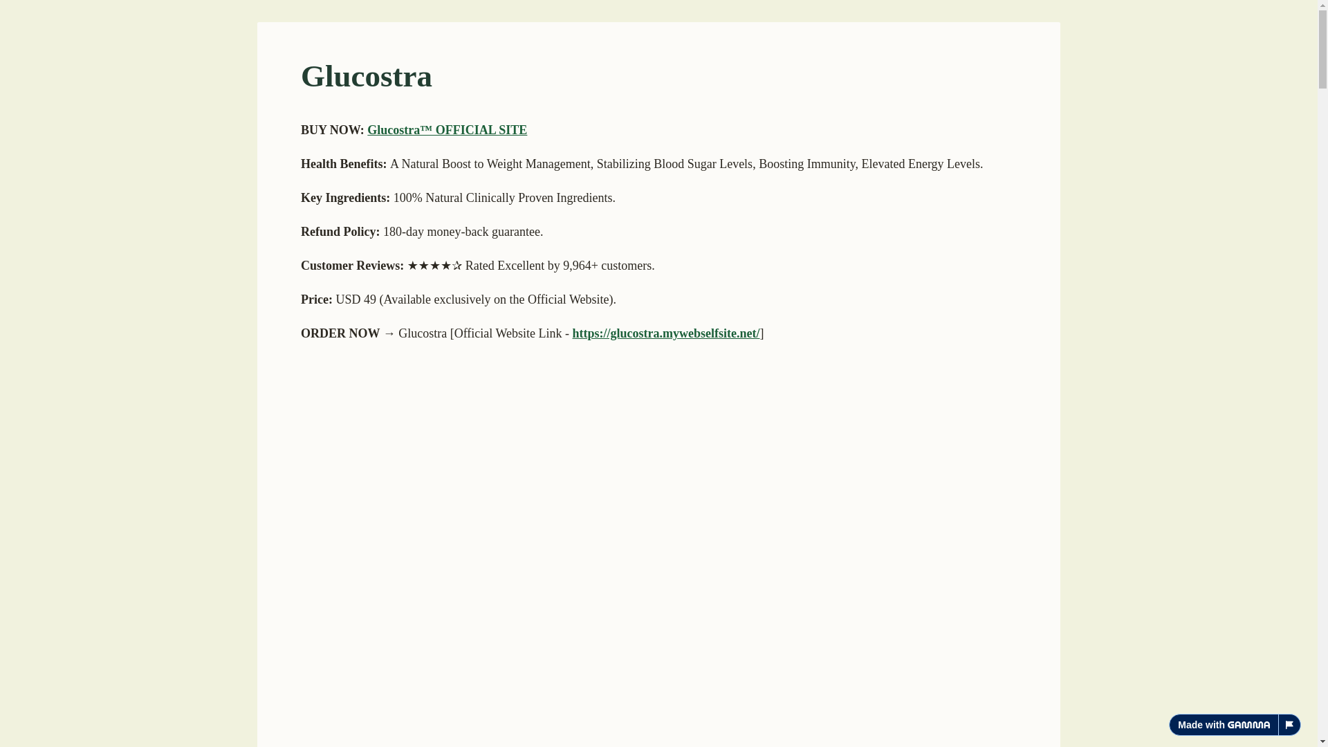 website screenshot of https://glucostra-559qrln.gamma.site/glucostra