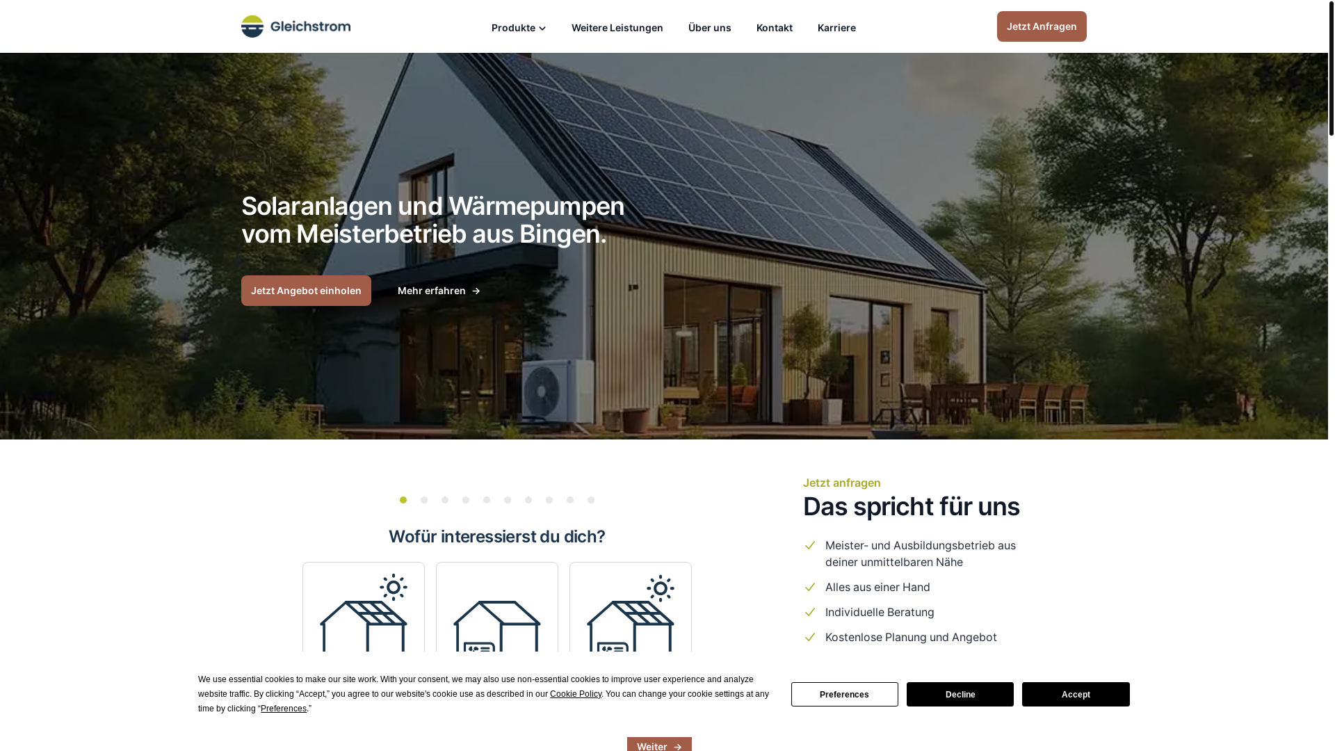 website screenshot of https://gleichstrom-landing.pages.dev/