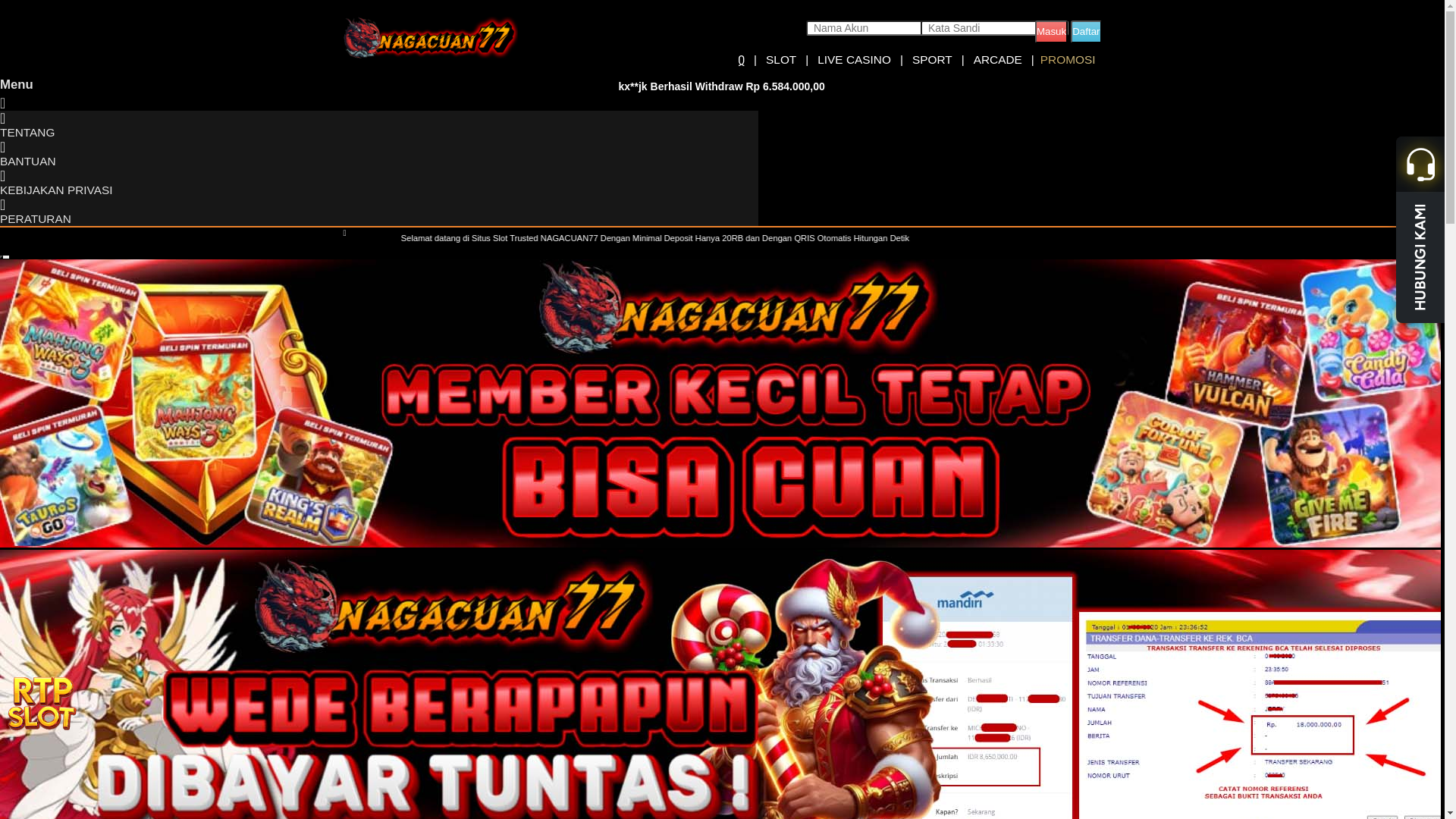 website screenshot of https://nagacuan77resmi.site/