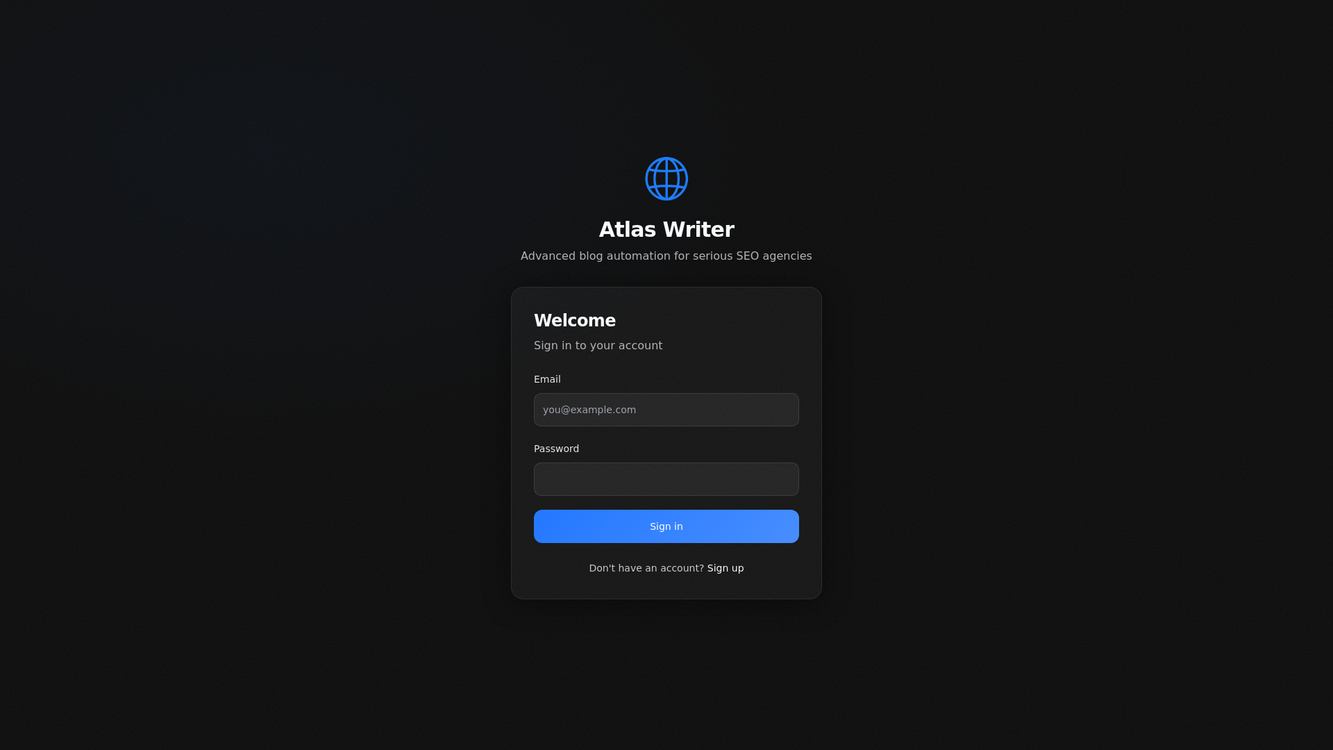 website screenshot of https://theatlaswriter.com/