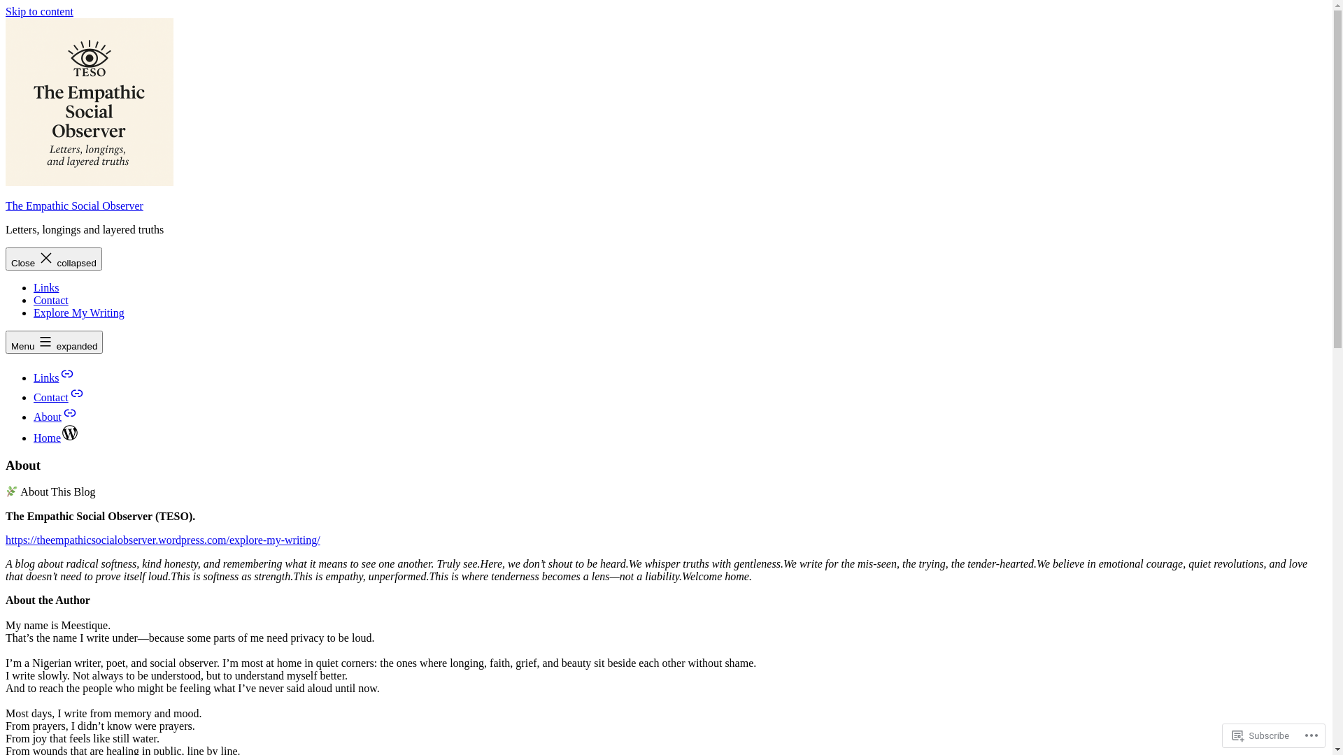 website screenshot of https://theempathicsocialobserver.com/
