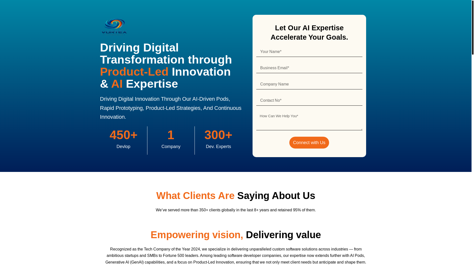 website screenshot of https://vortexenterprises.shop/