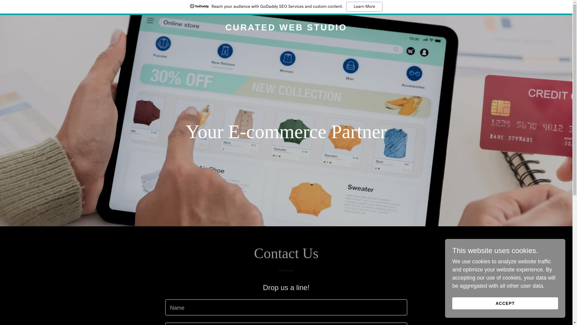 website screenshot of https://curatedwebstudio.com/