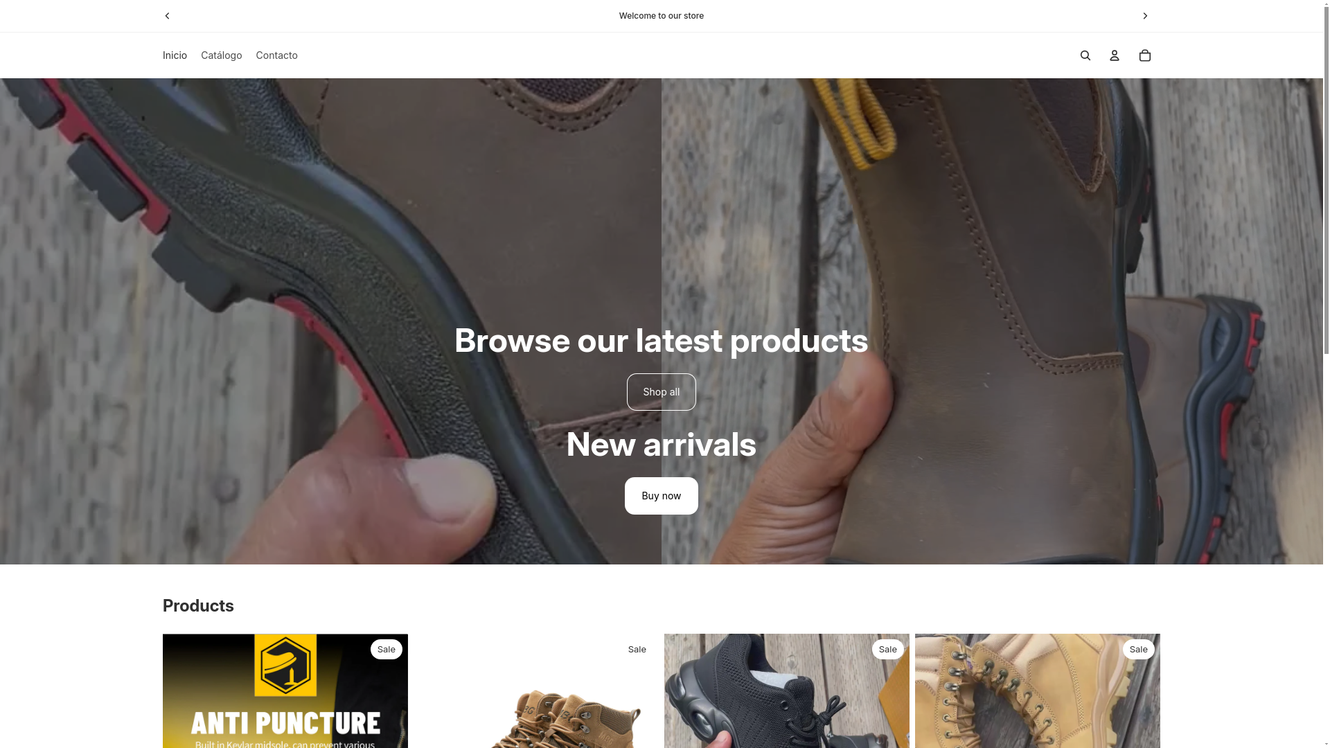 website screenshot of https://mbgworkboots.com/