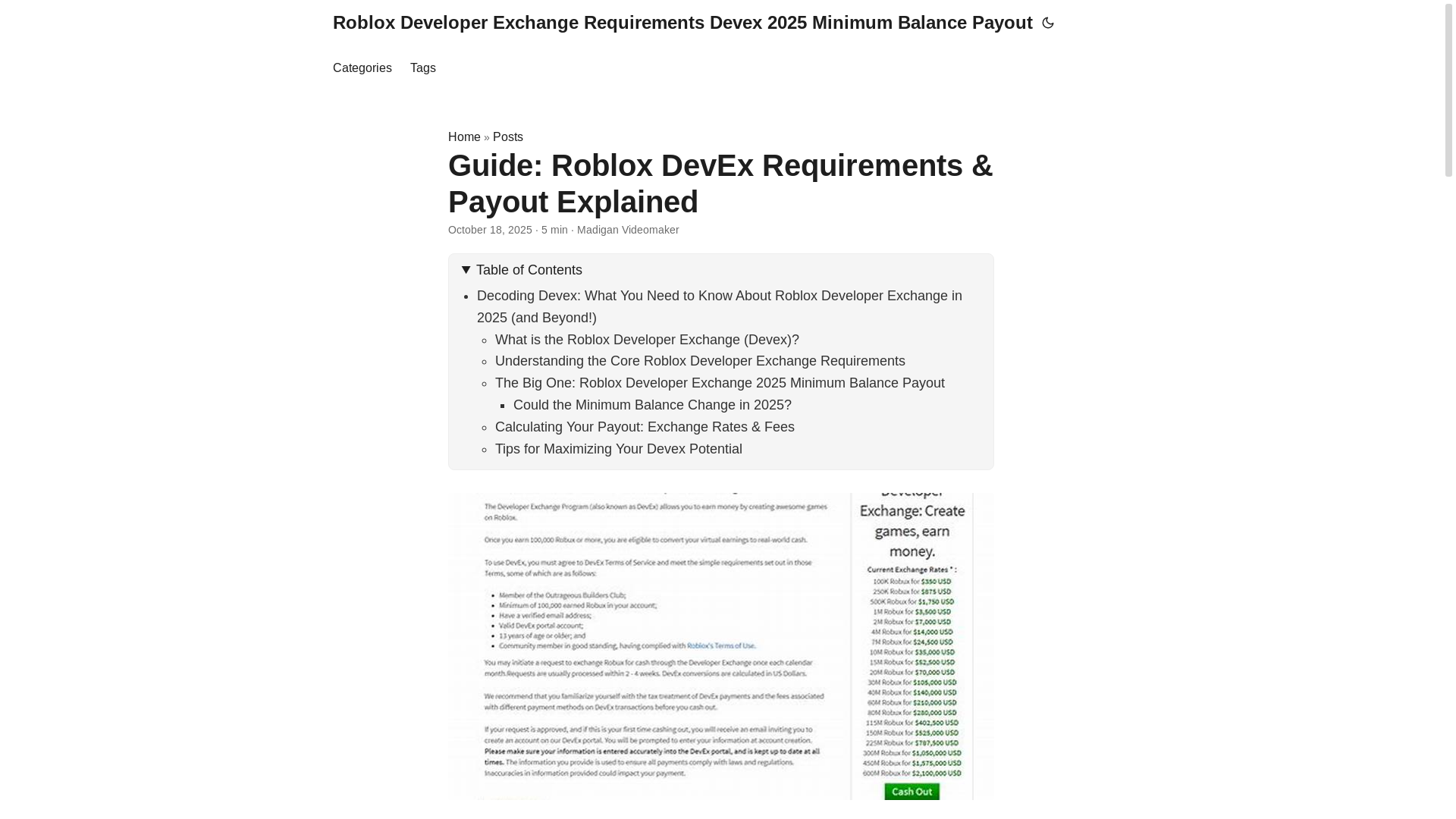 website screenshot of https://roblox-developer-exchange-requirements-devex-2025-minimu.pages.dev/