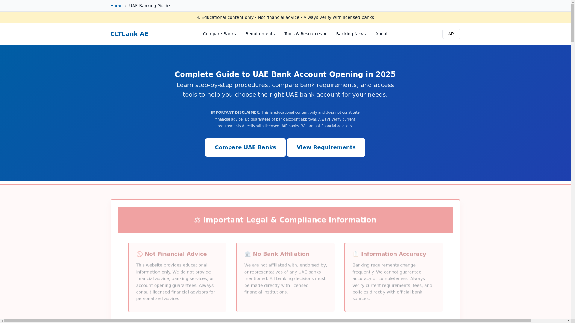 website screenshot of https://cltlankae.com/