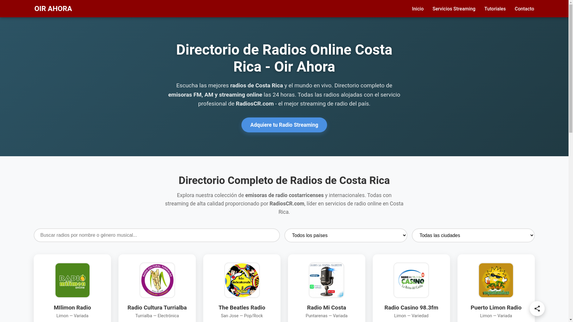 website screenshot of https://oirahora.pages.dev/
