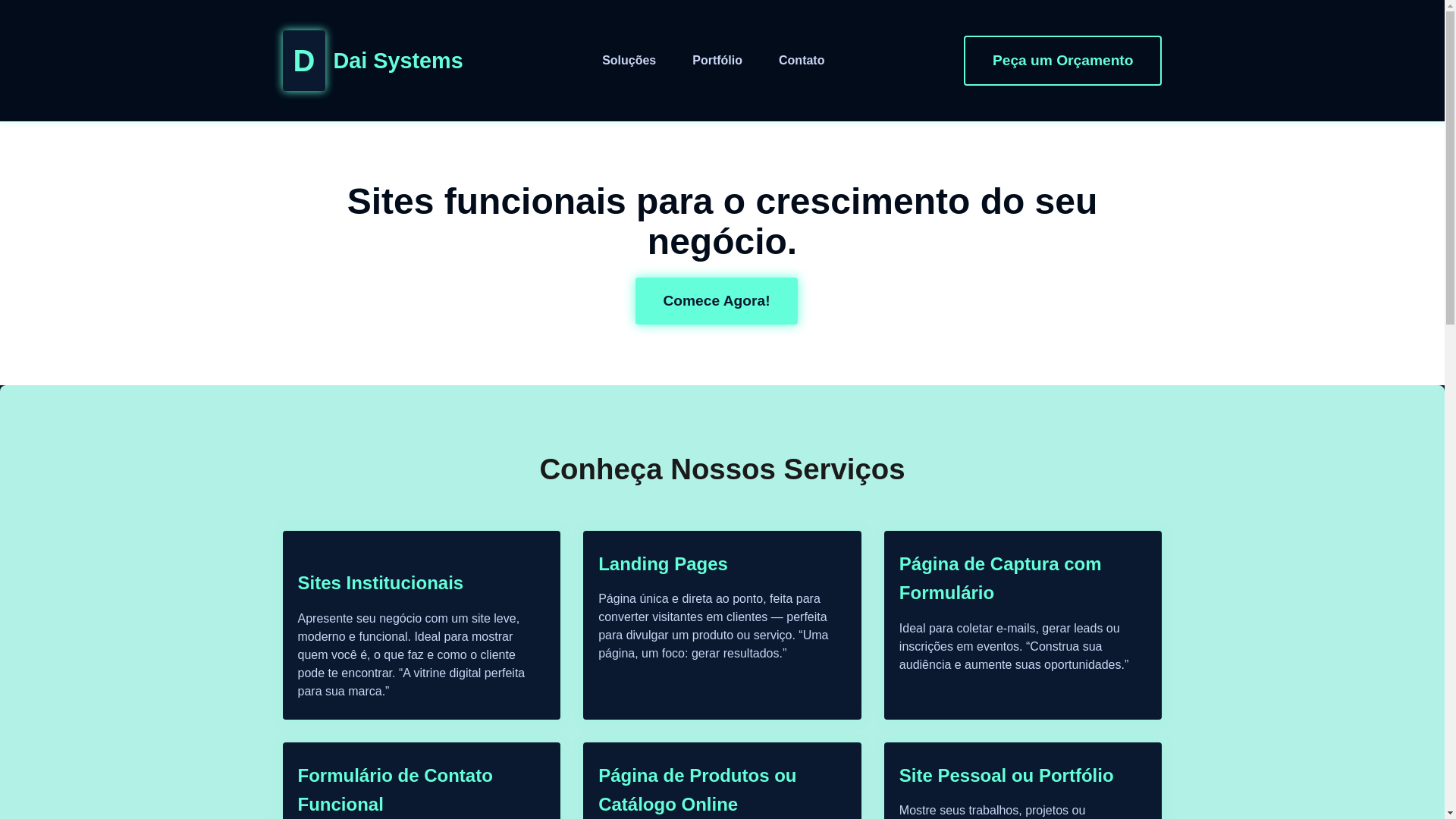 website screenshot of https://daisystems.com.br/