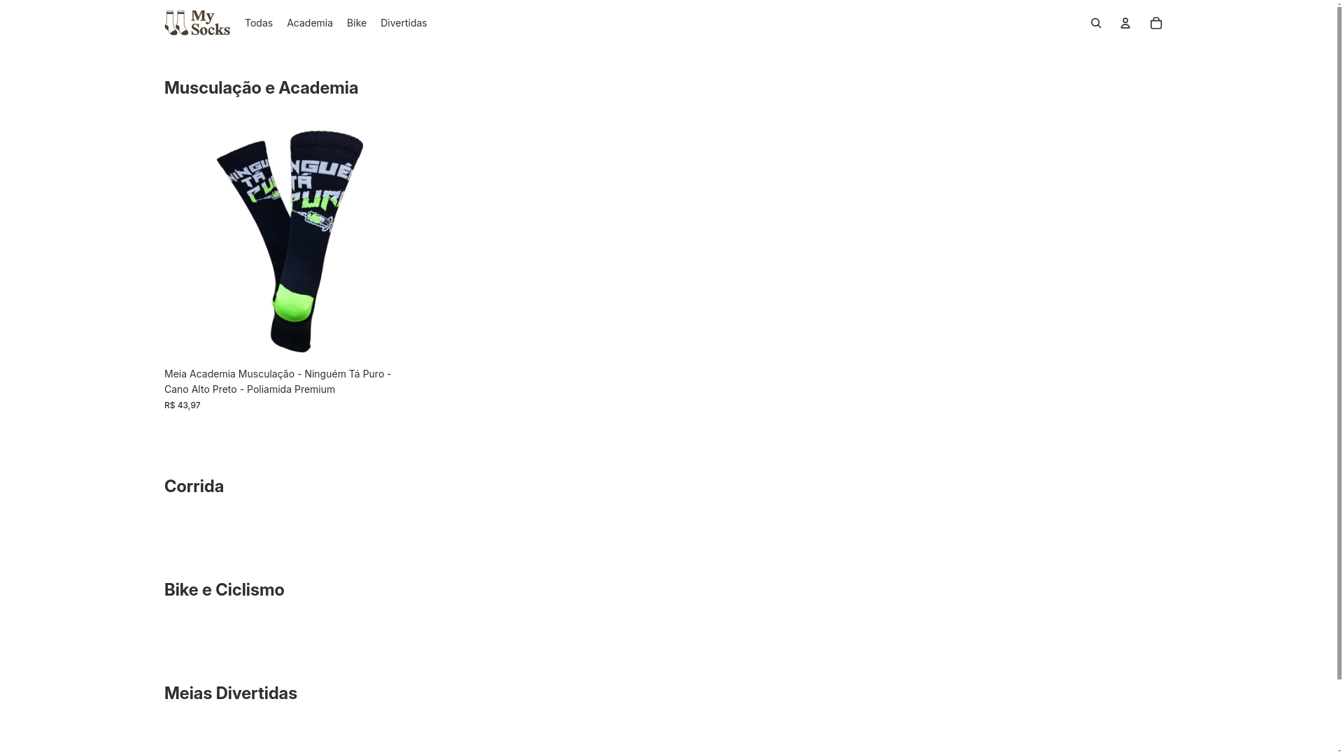 website screenshot of https://usemysocks.com.br/