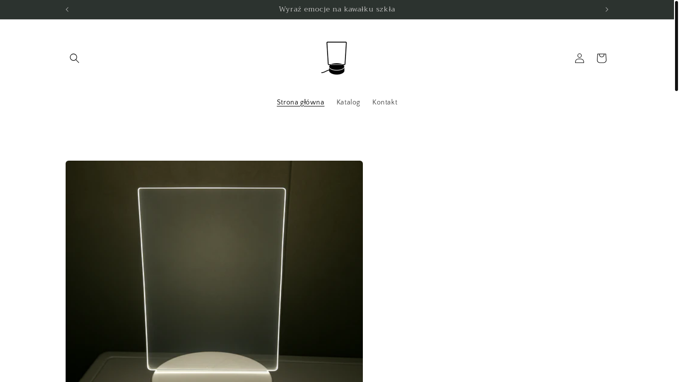website screenshot of https://szklanemysli.pl/