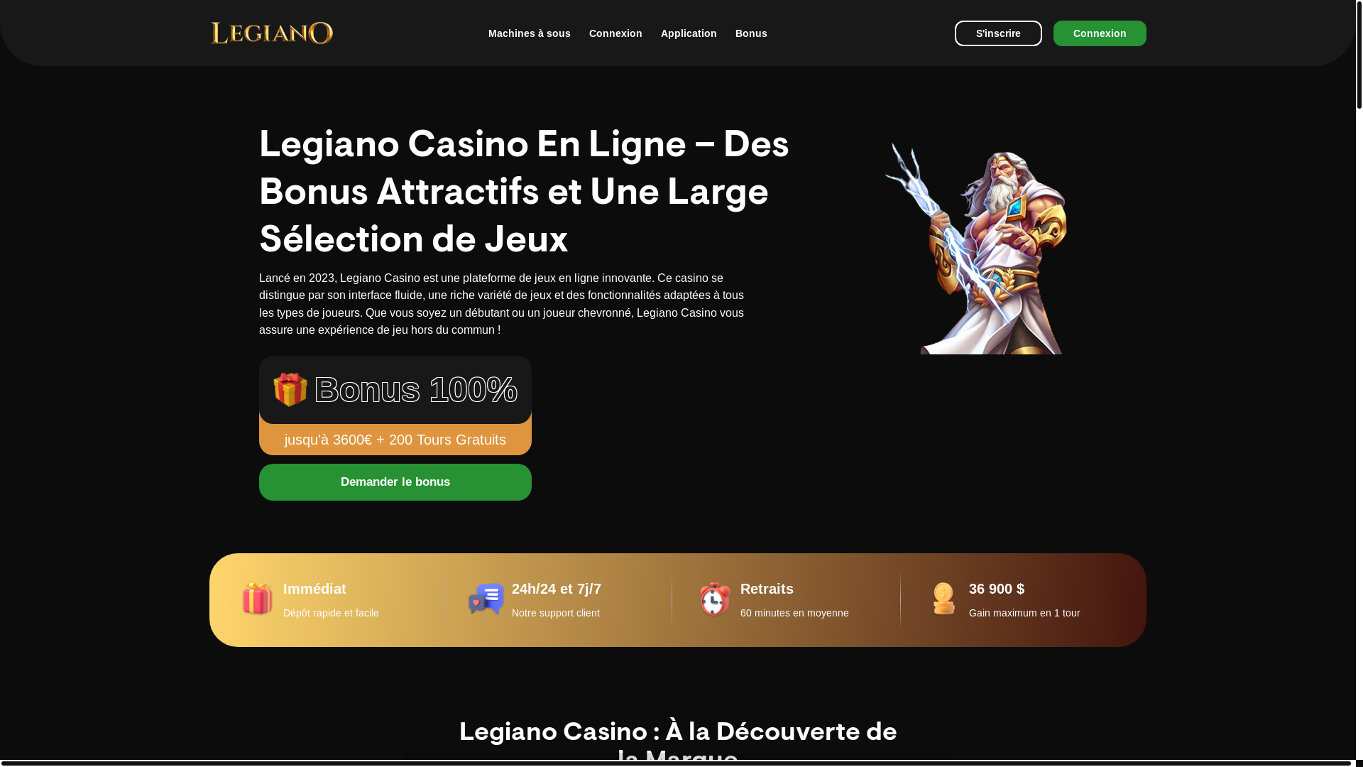 website screenshot of https://legianocasinofr.org/