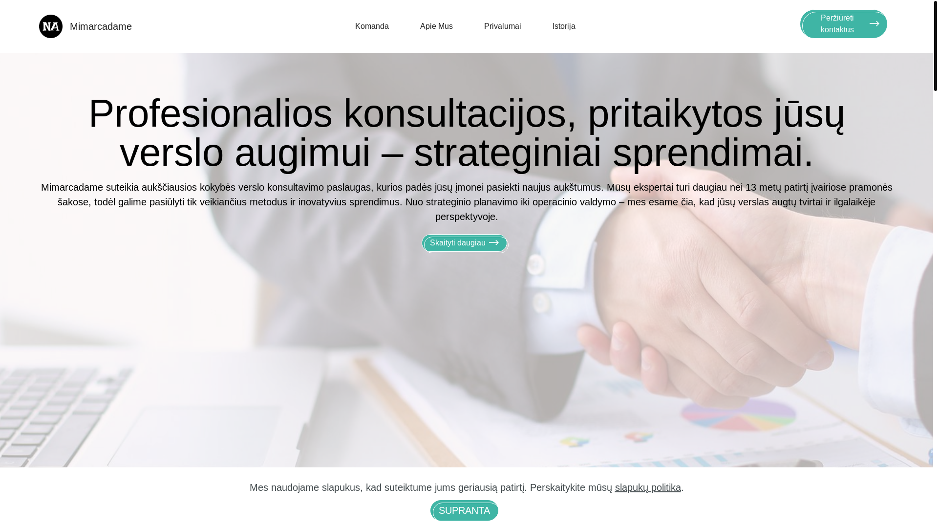 website screenshot of https://mimarcadame.live/
