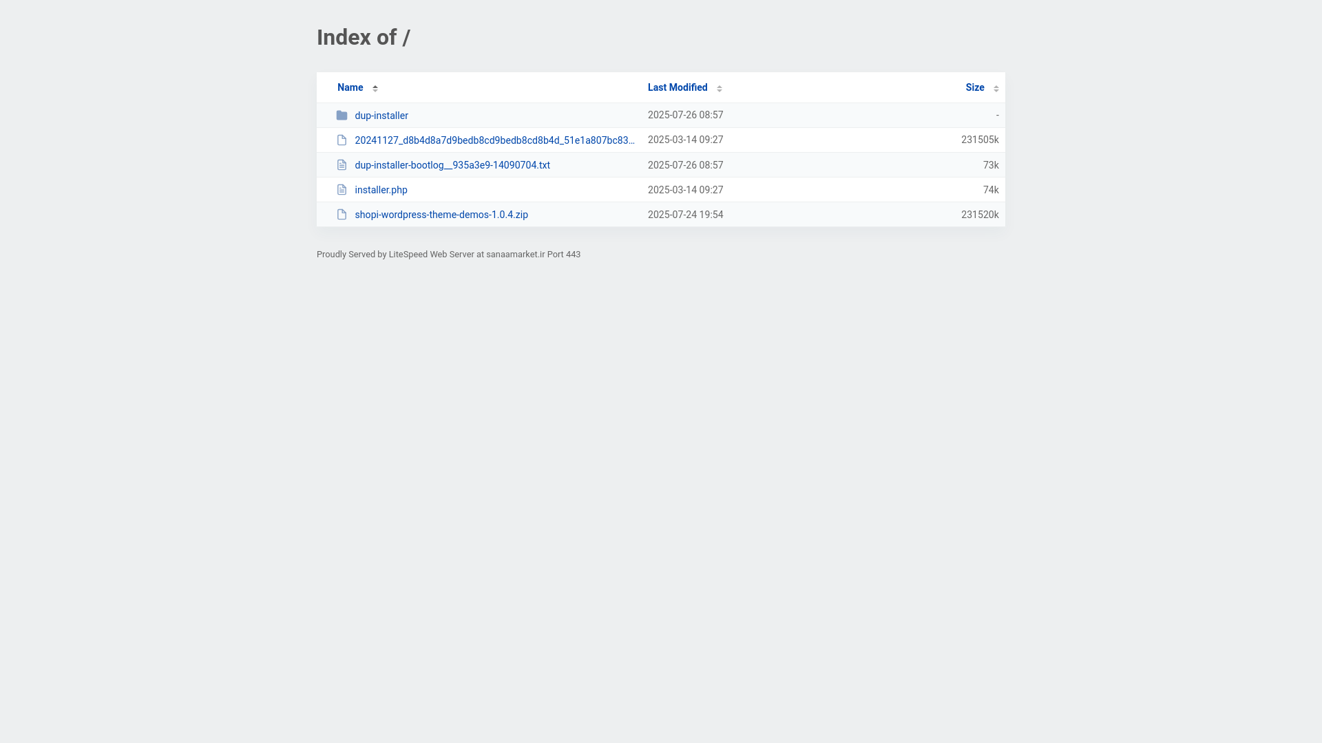 website screenshot of https://sanaamarket.ir/