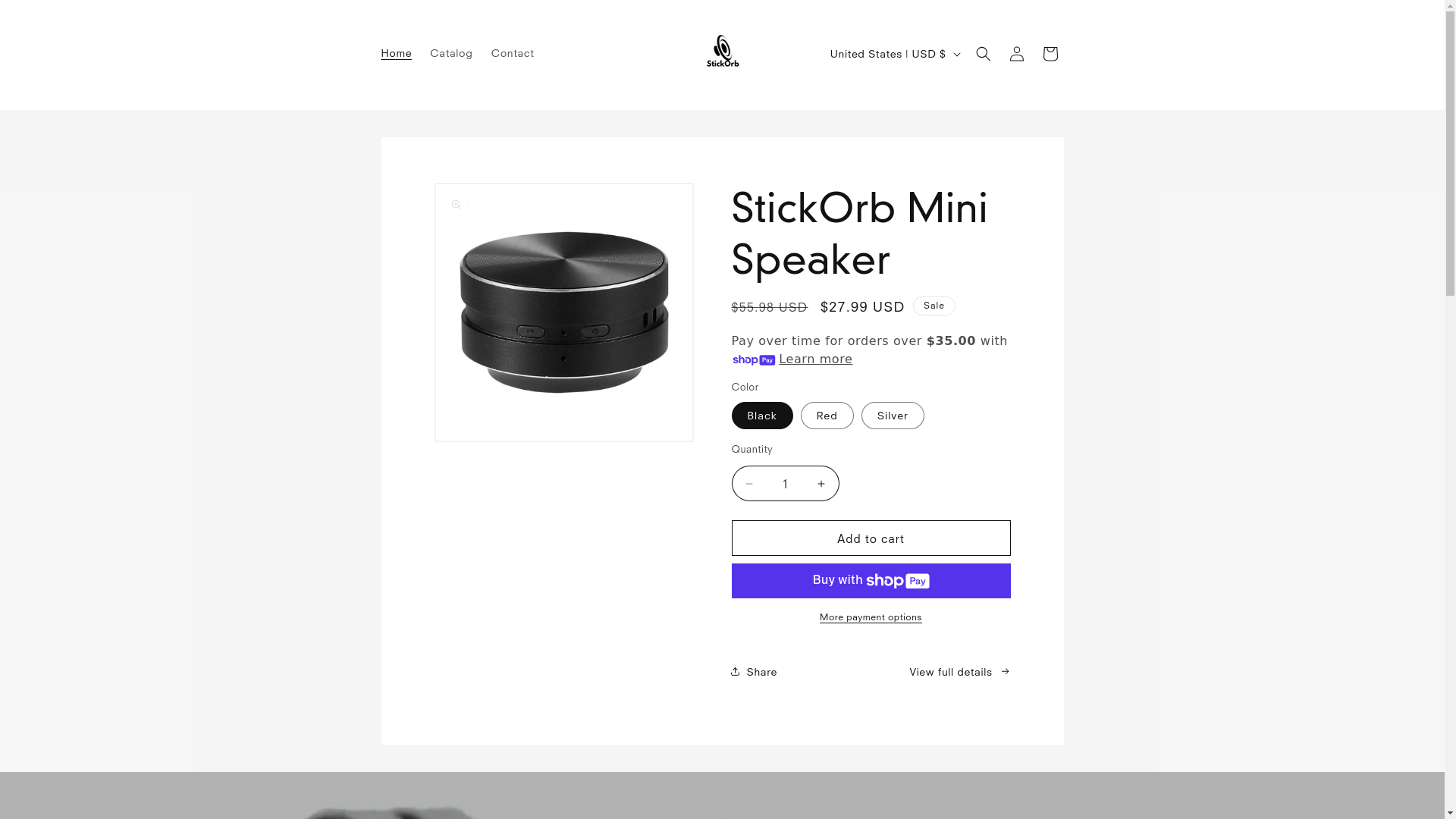 website screenshot of https://stickorb.com/