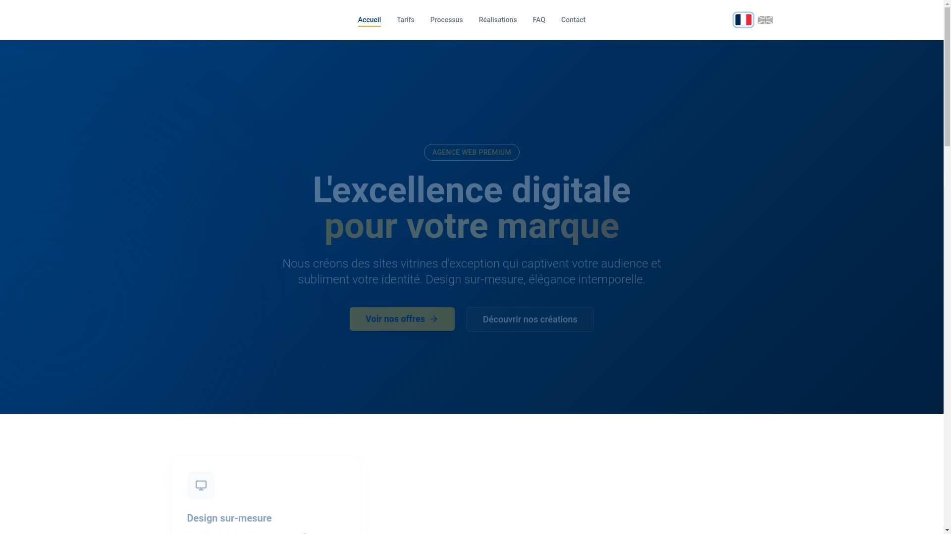 website screenshot of https://elitewebdesign.fr/