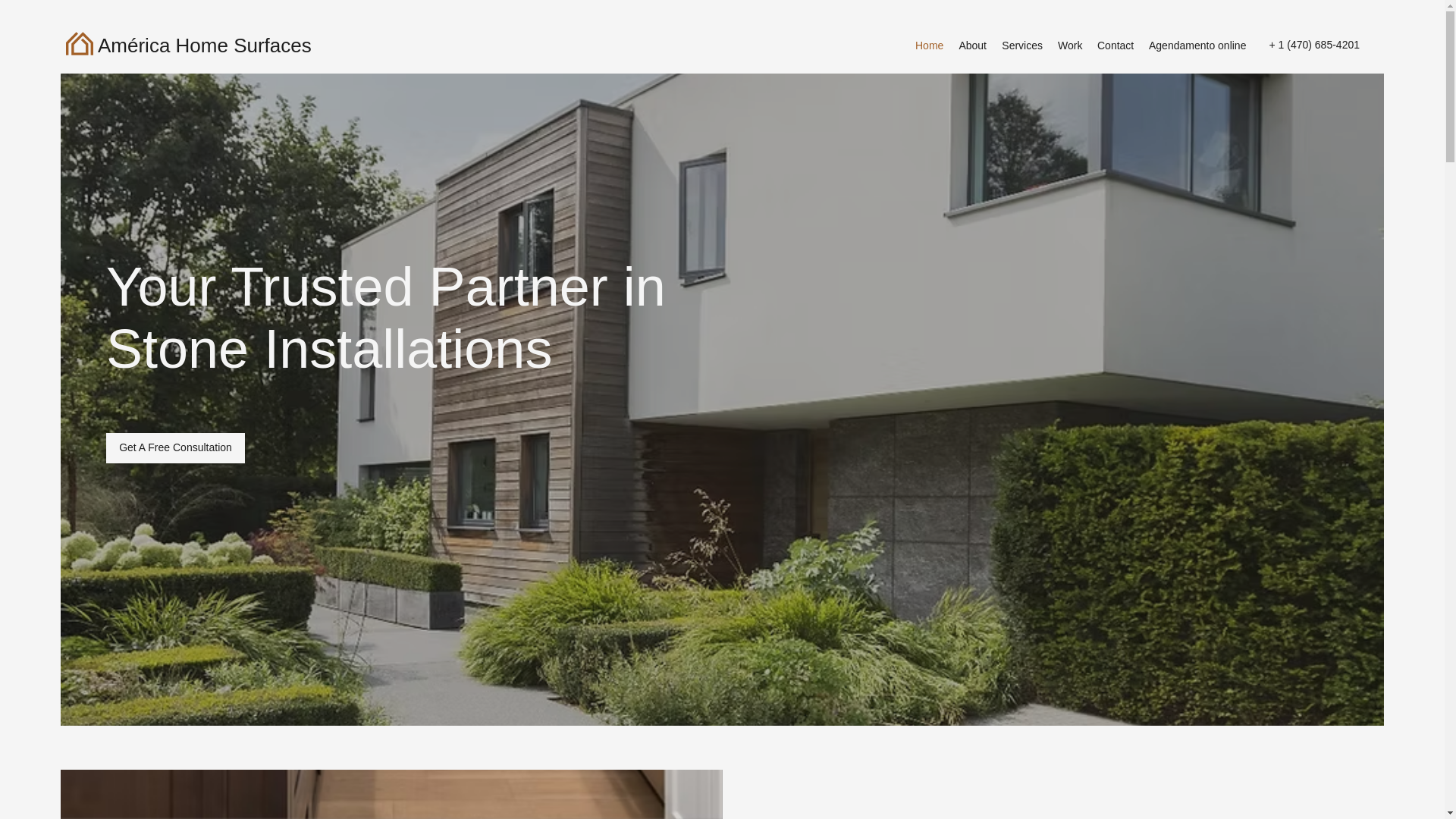 website screenshot of https://americahomesurfaces.com/