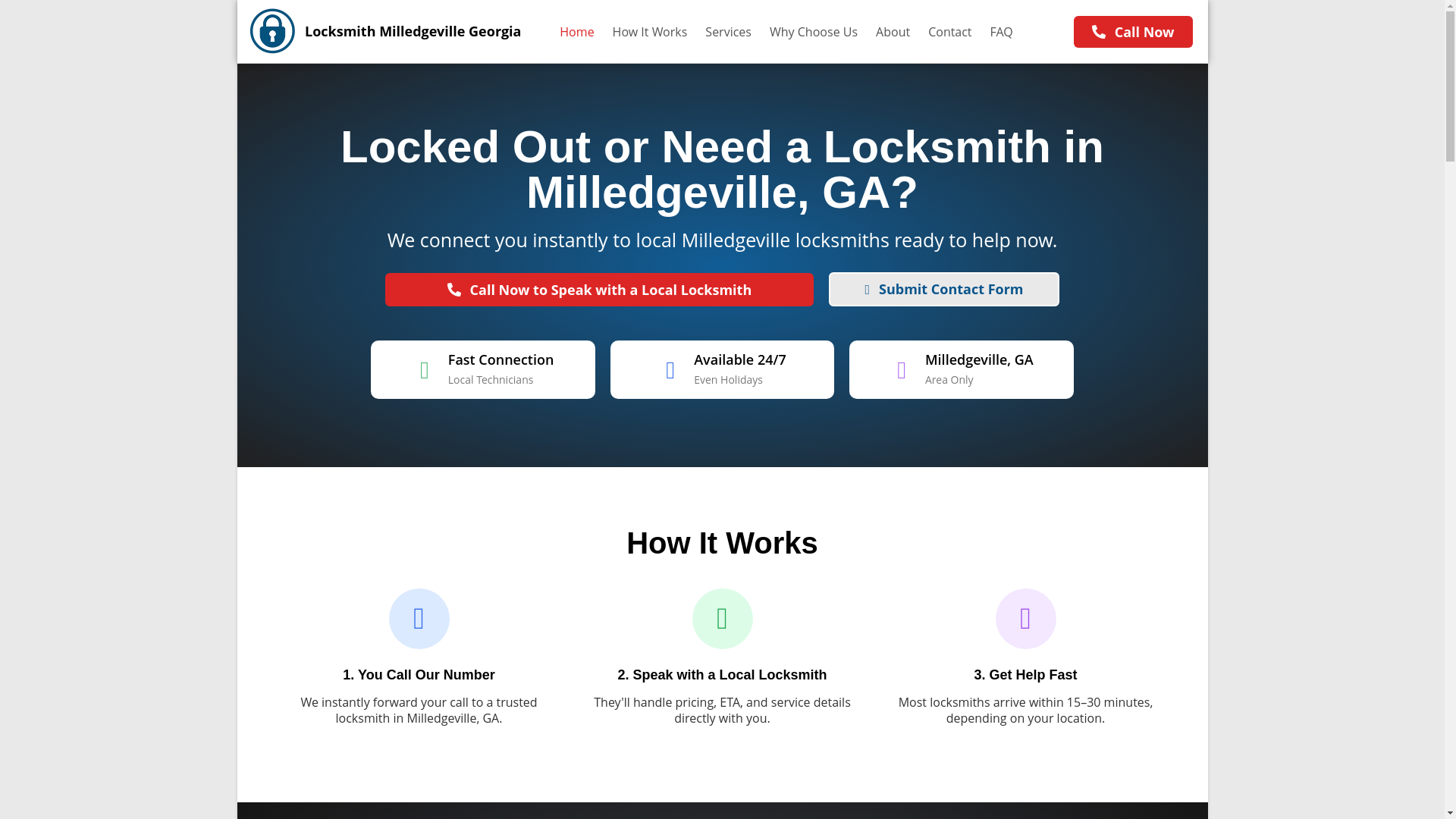 website screenshot of https://locksmith-milledgeville-ga.com/