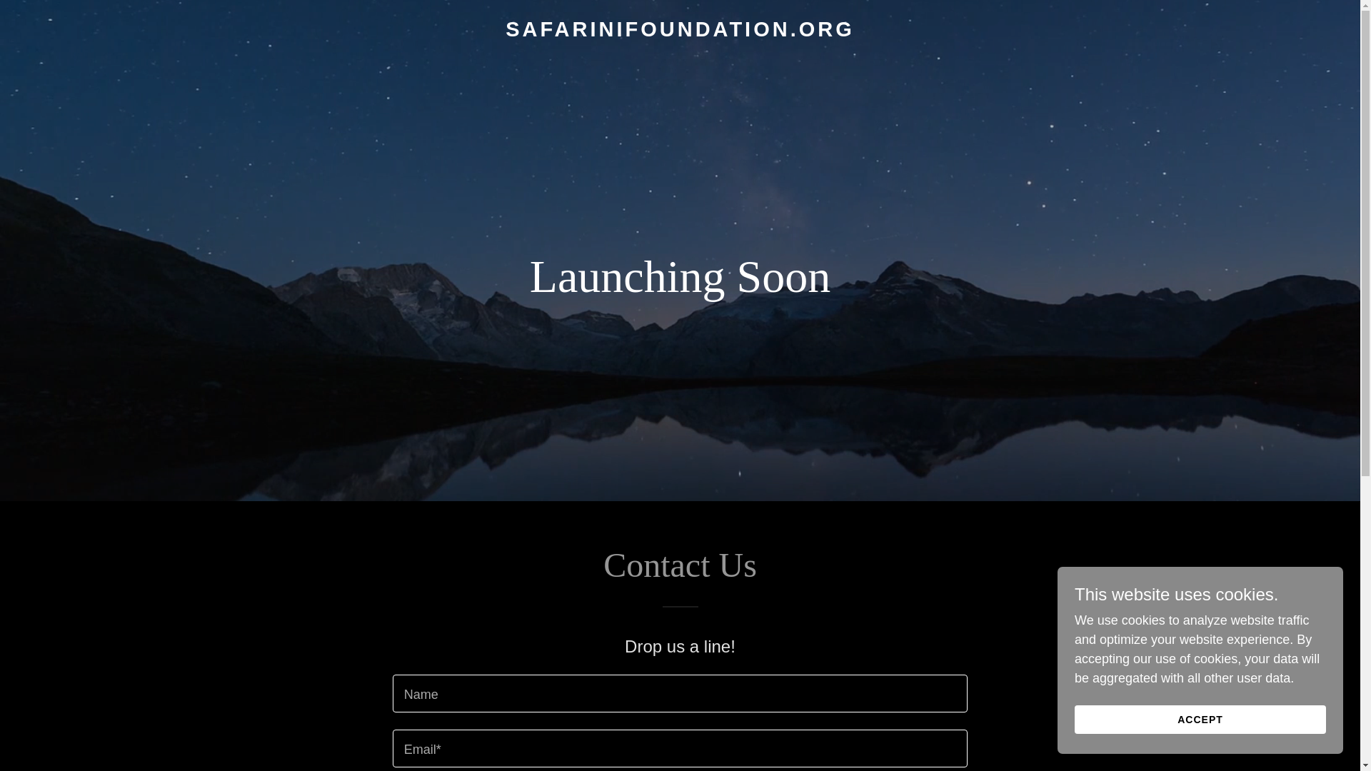 website screenshot of https://safarinifoundation.org/