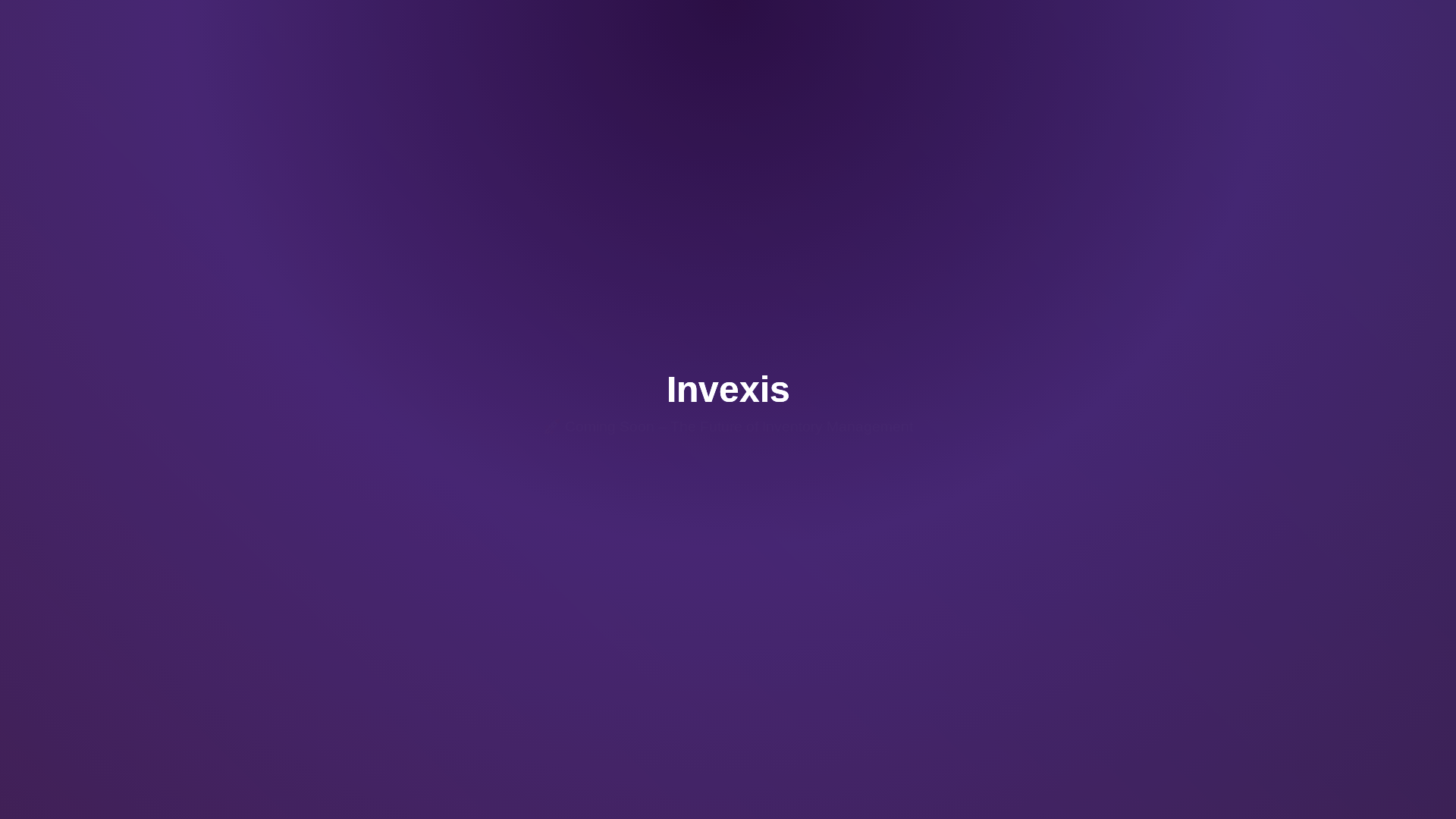 website screenshot of https://invexis.app/
