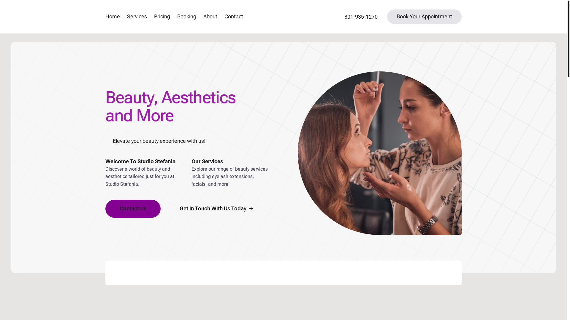 website screenshot of https://studiostefania.com/