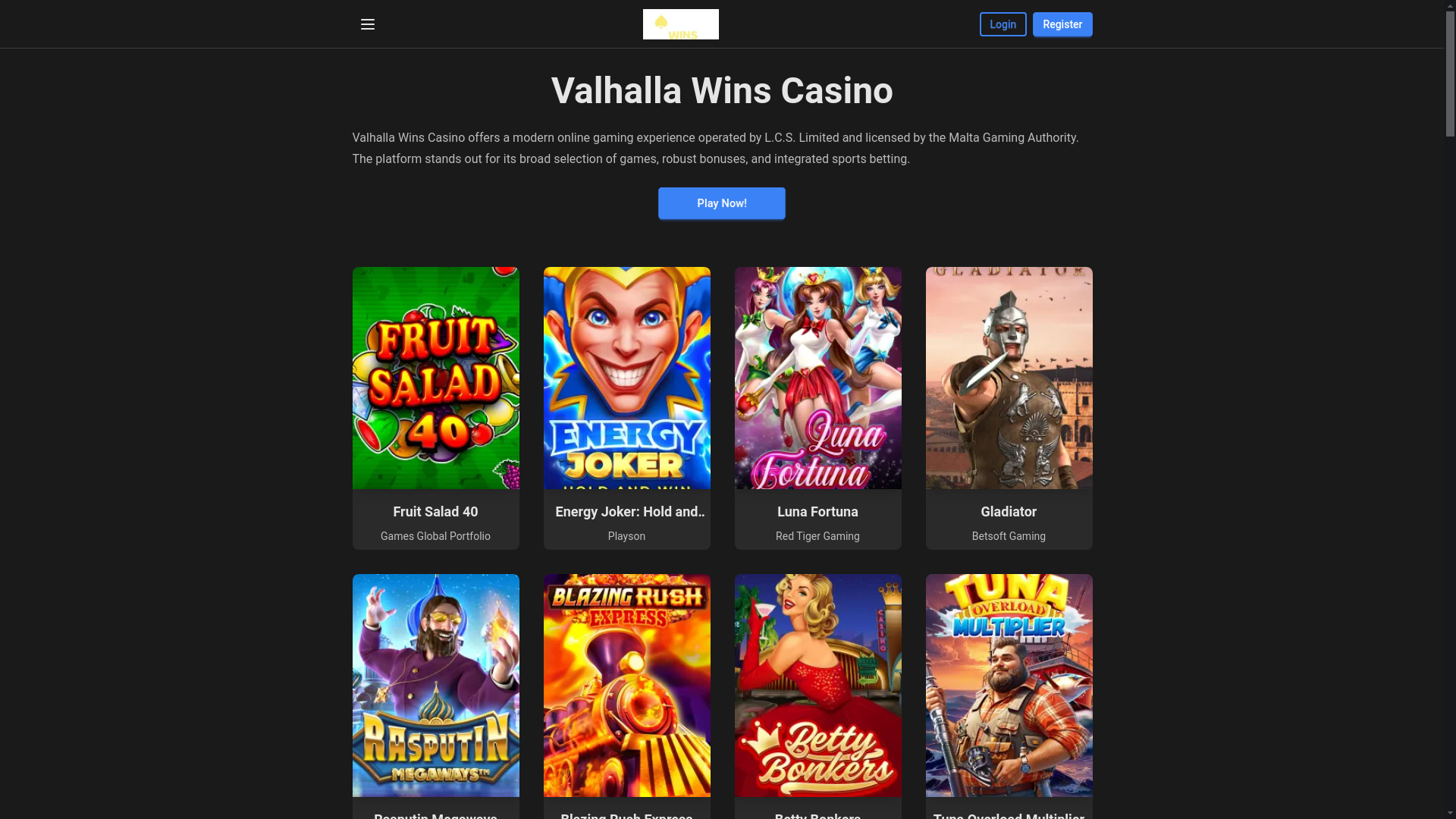 website screenshot of https://valhallawins7-com.pages.dev/