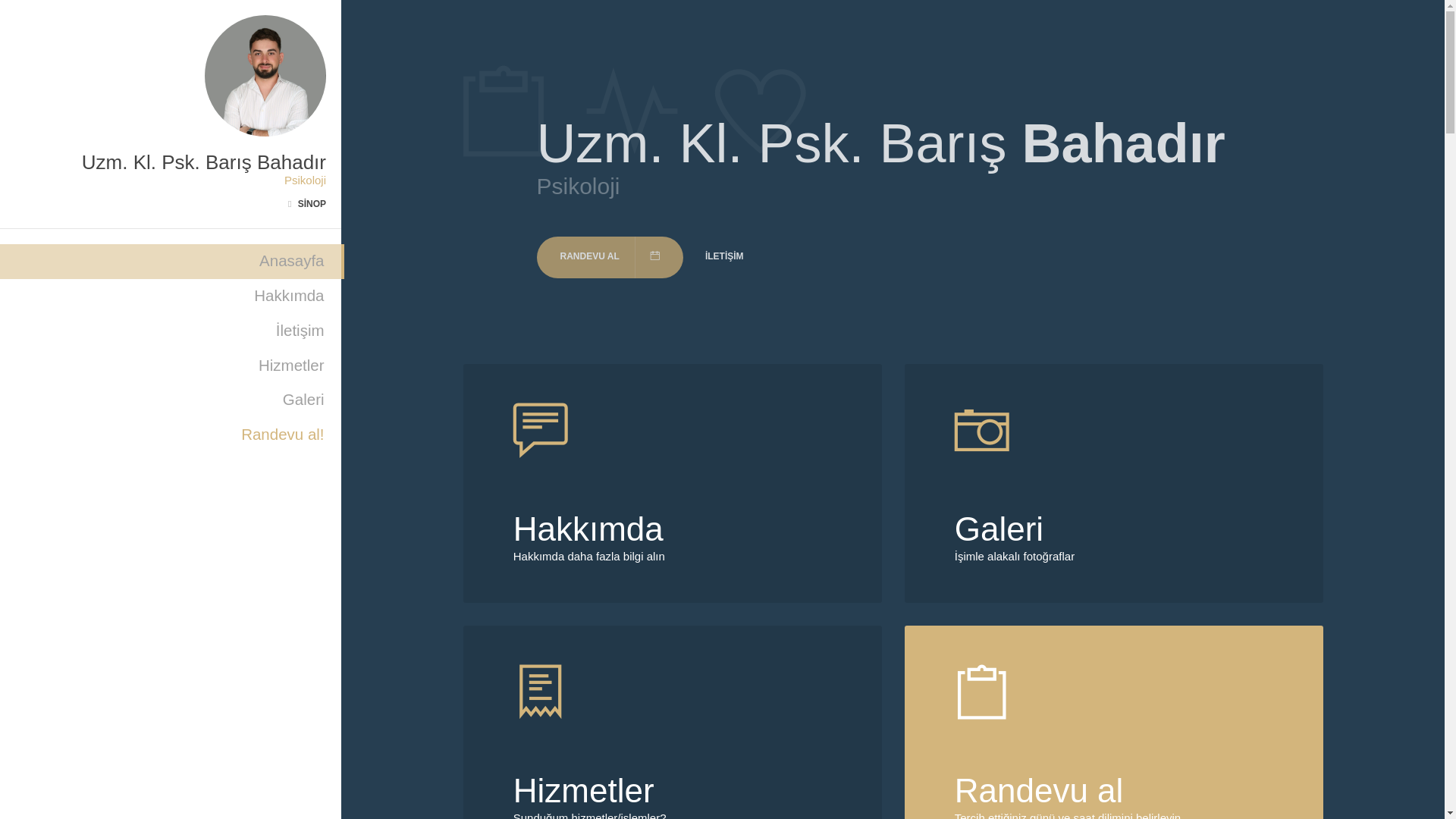 website screenshot of https://klinikpsikologbarisbahadir.com/