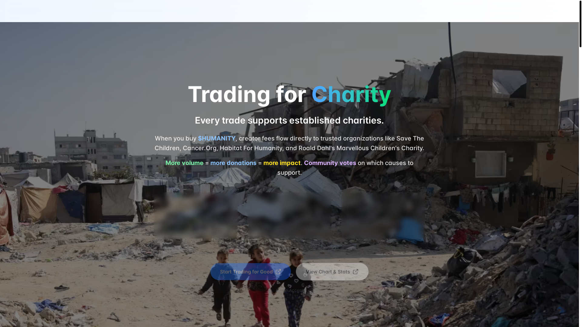 website screenshot of https://cryptomeetshumanity.org/