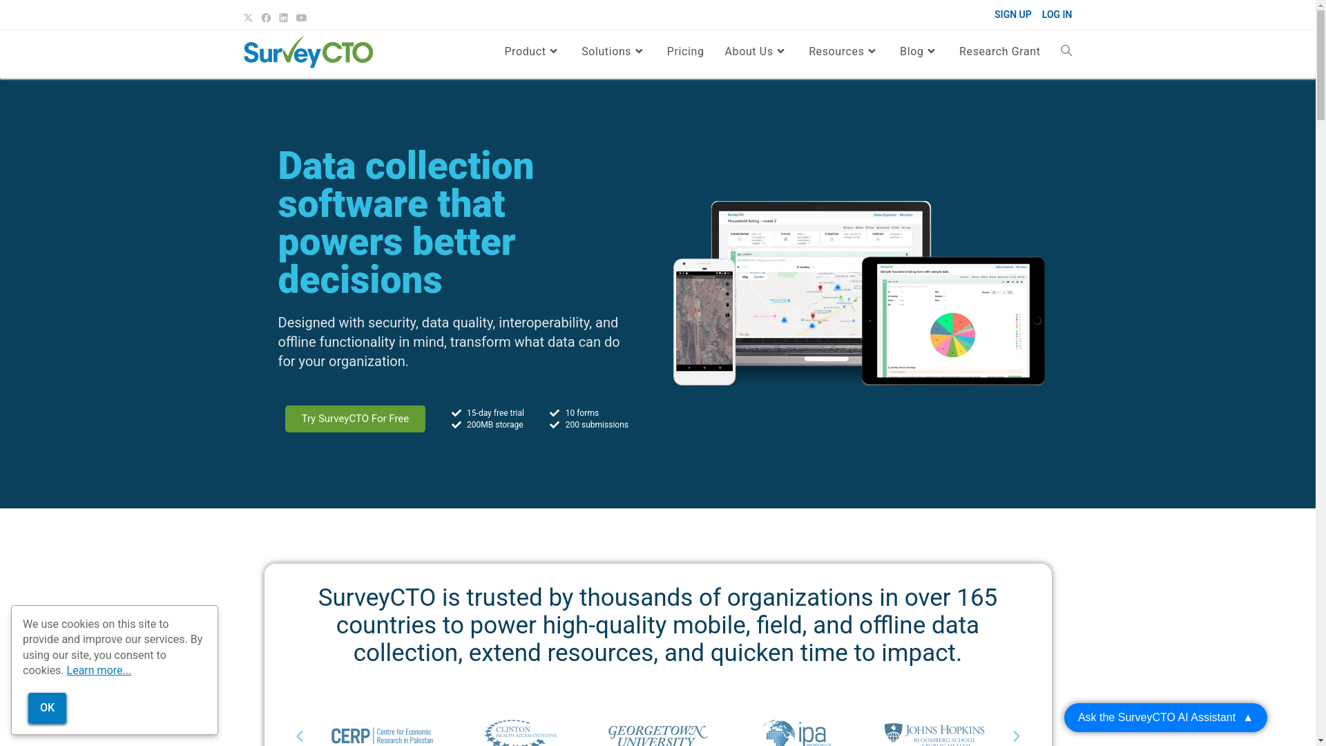 website screenshot of https://appscto.com/