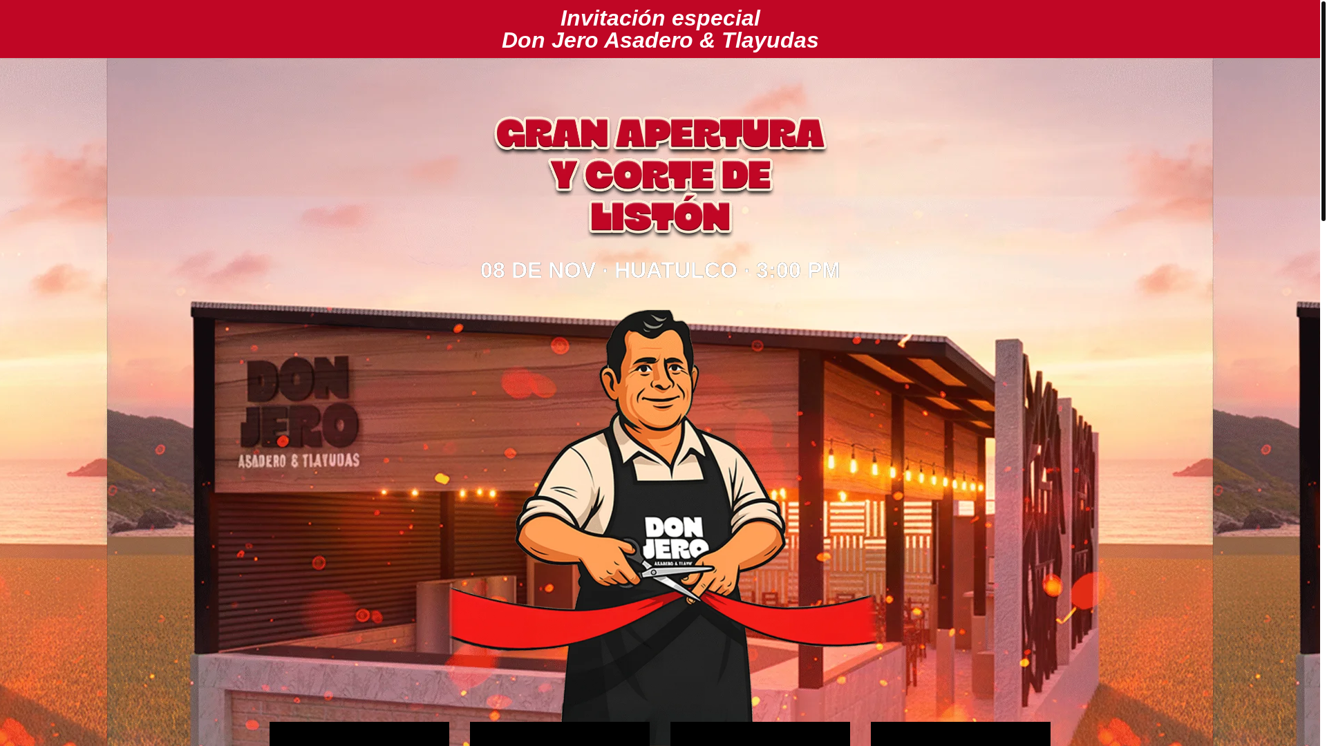 website screenshot of https://asaderoytlayudasdonjero.com/