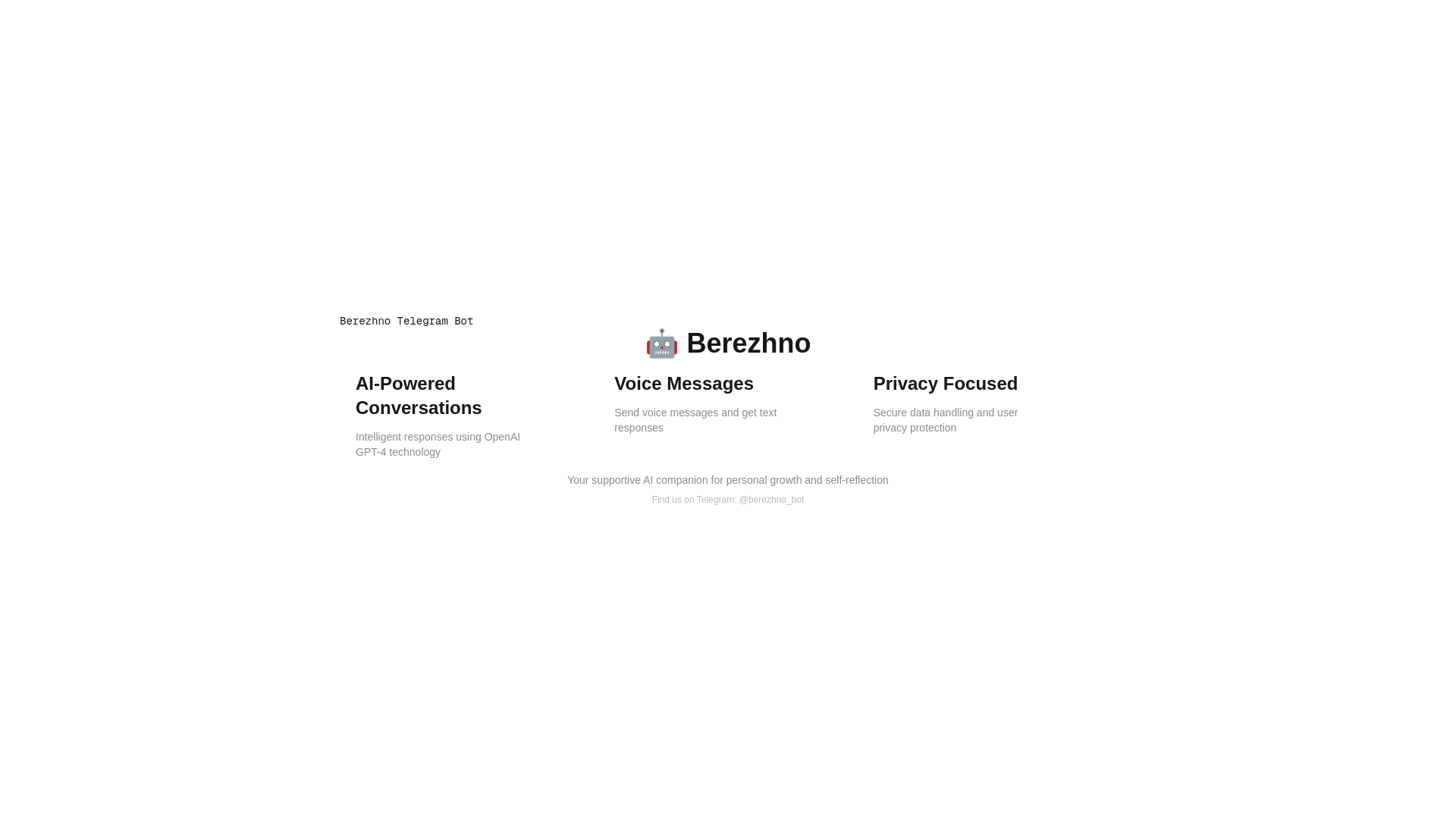 website screenshot of https://berezhno.today/