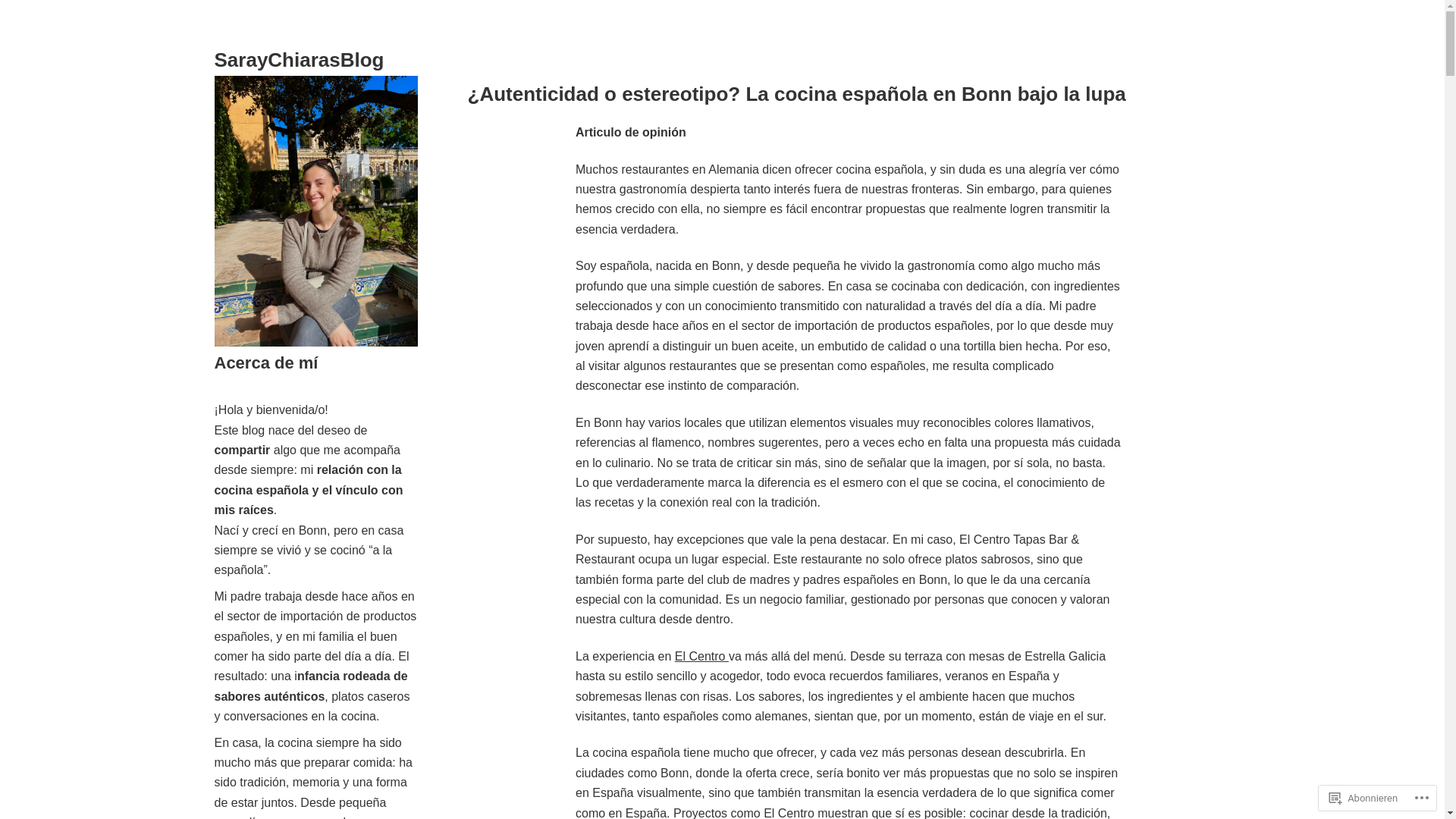 website screenshot of https://saraychiaras.blog/