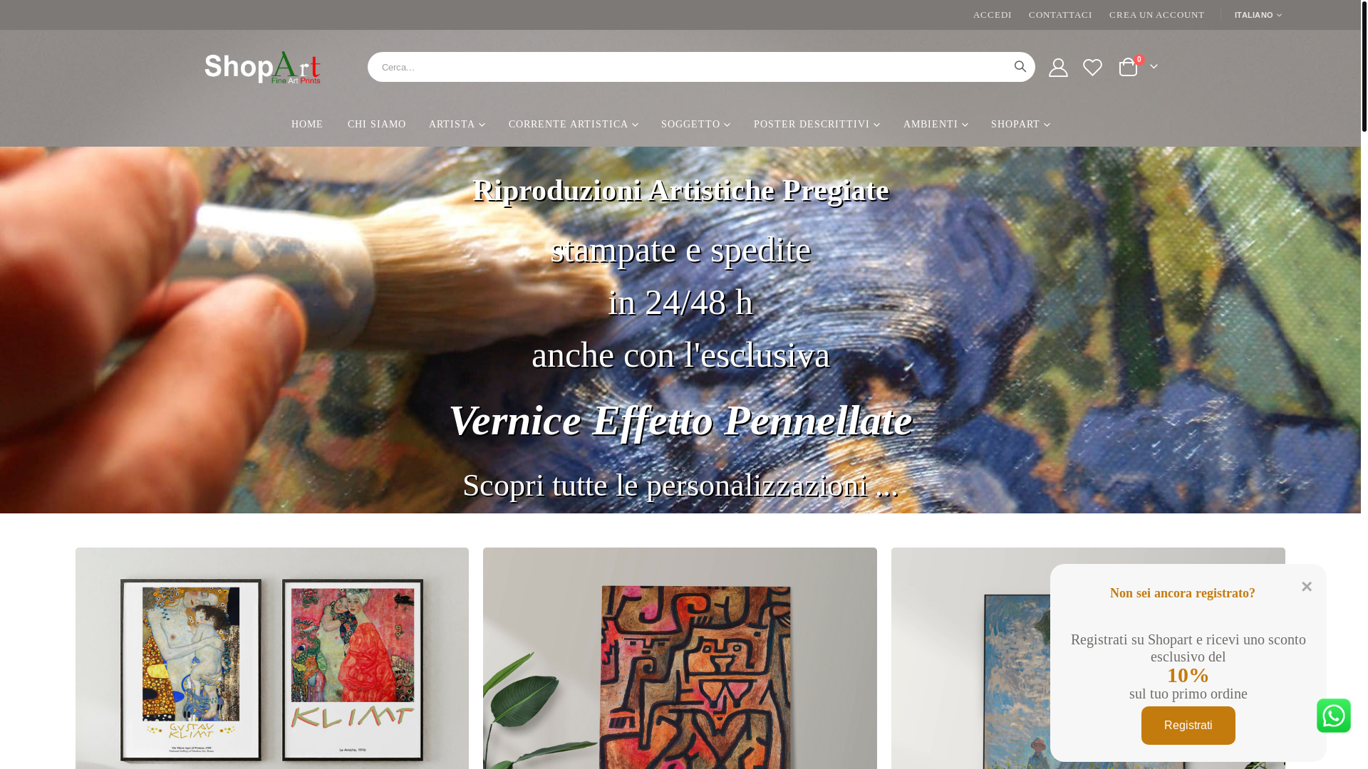 website screenshot of https://shopart-cloudflare.it