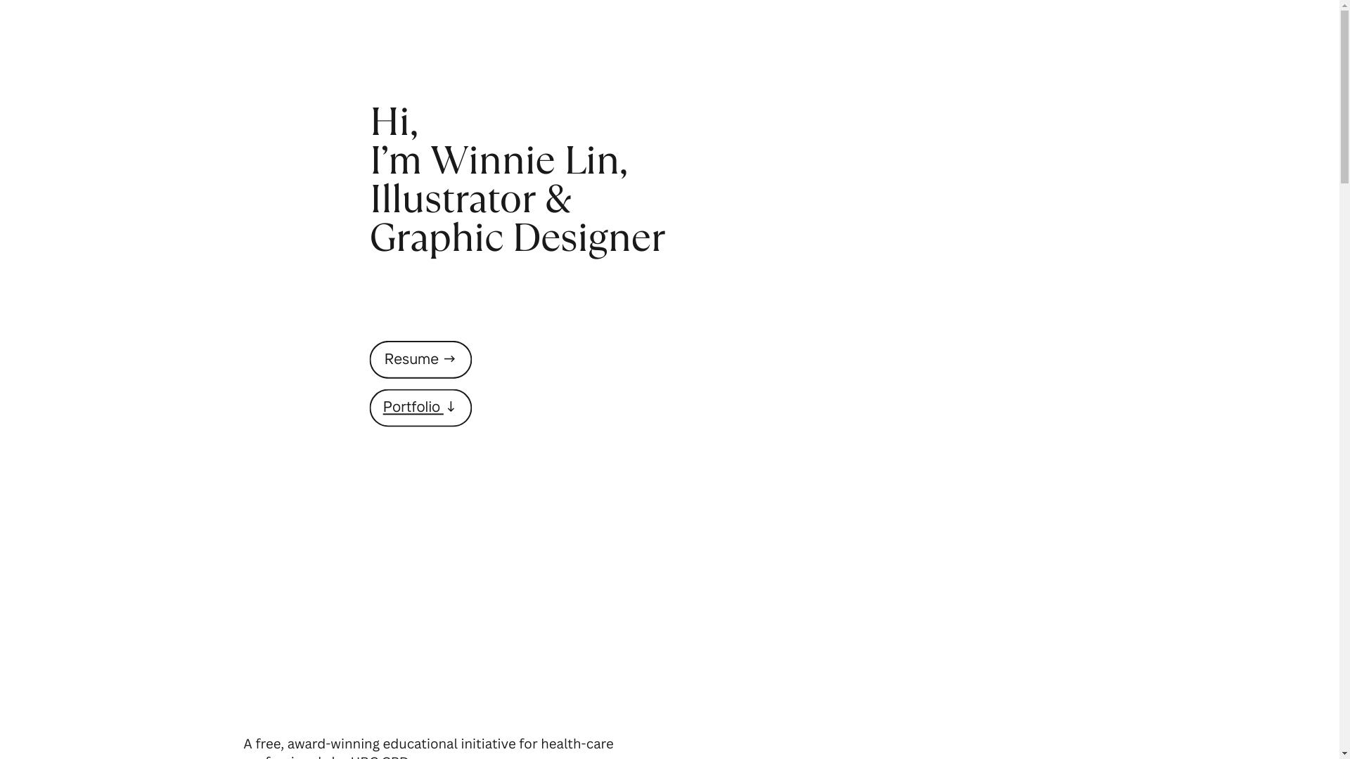 website screenshot of https://winnielinart.com/
