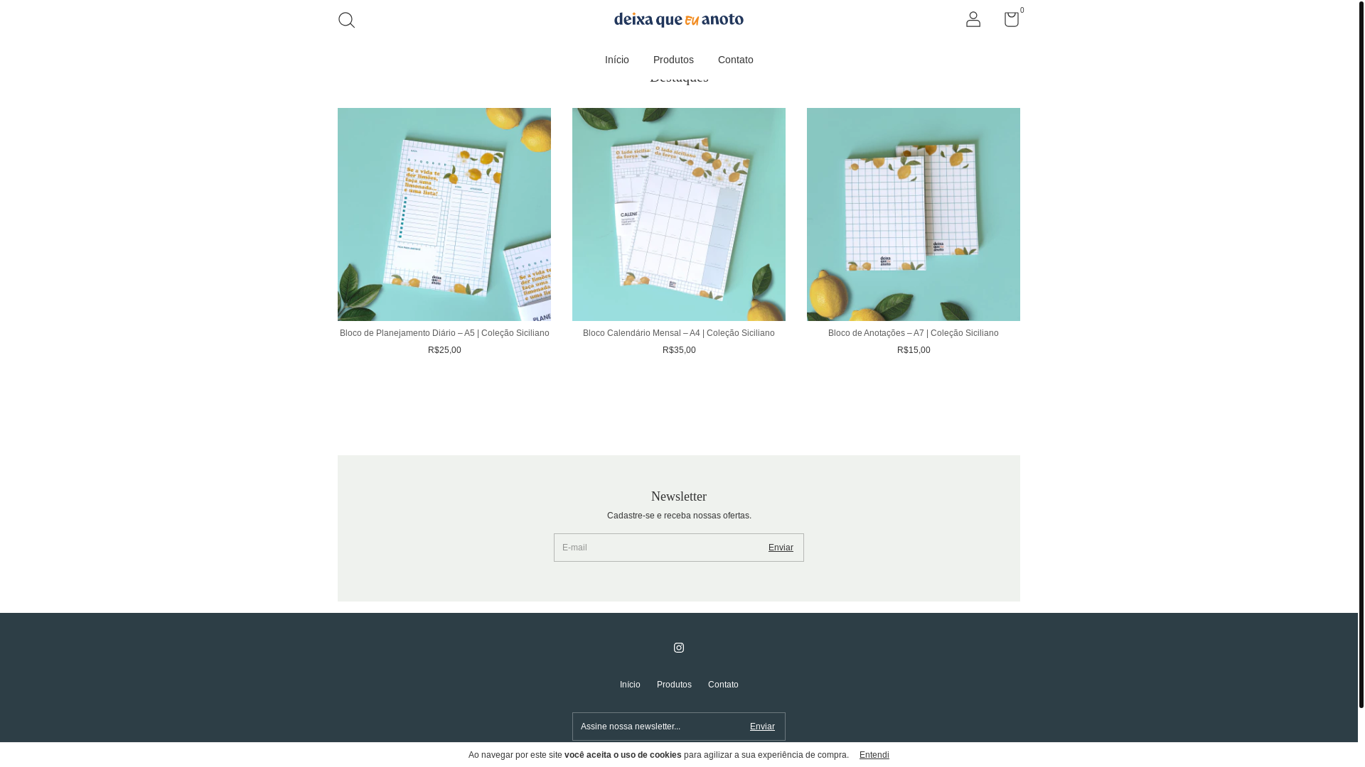 website screenshot of https://deixaqeuanoto.com.br/