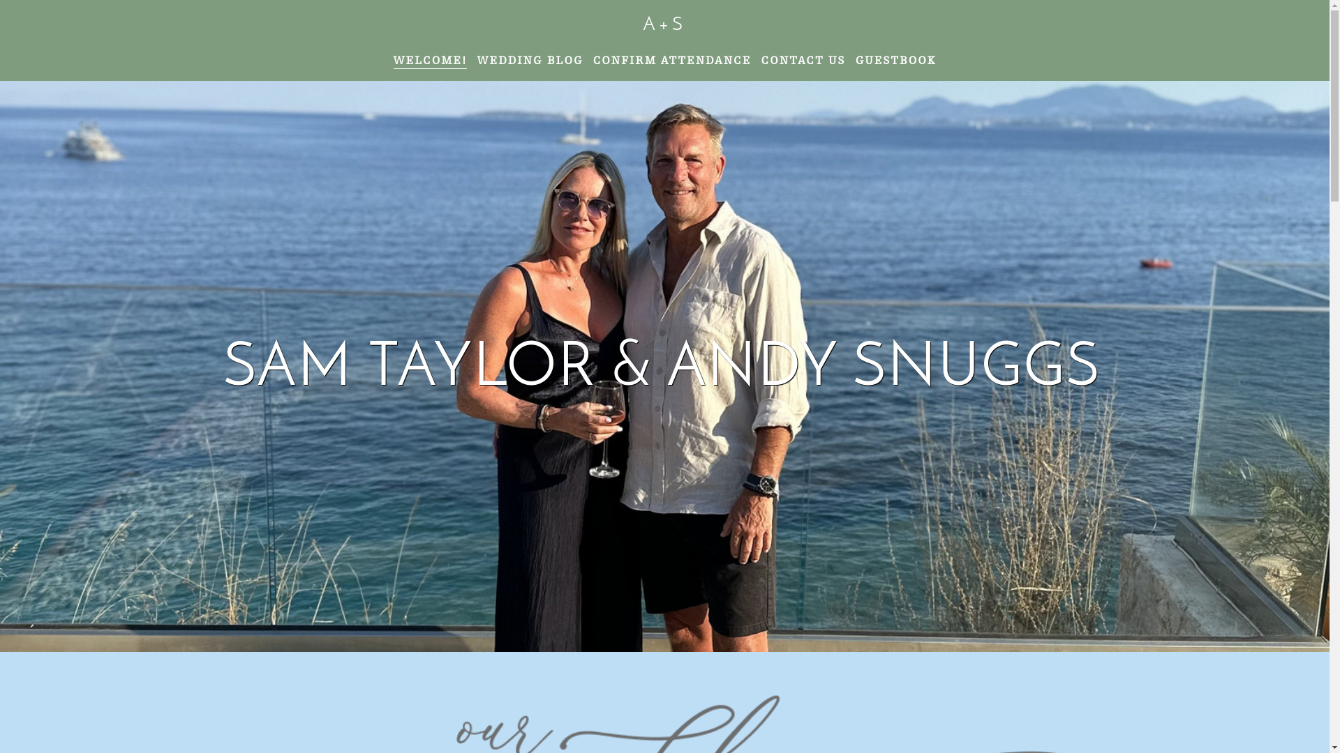 website screenshot of https://samandywedding.com/