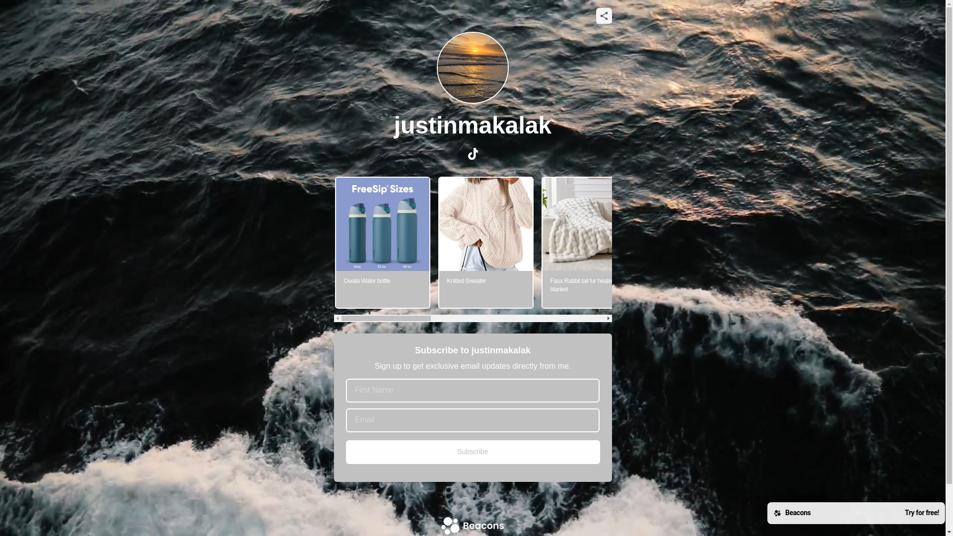 website screenshot of https://justinmakalak.com/