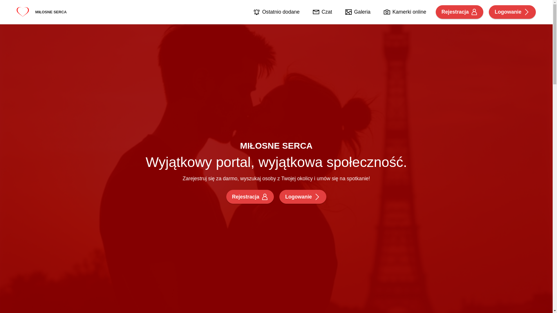 website screenshot of https://milosneserca.pl/