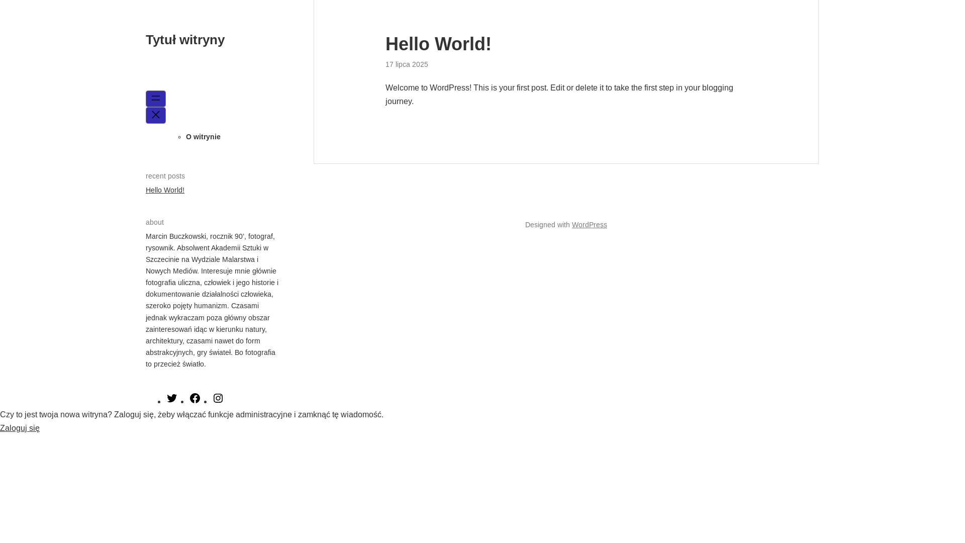website screenshot of https://marcinbuczkowski.com/